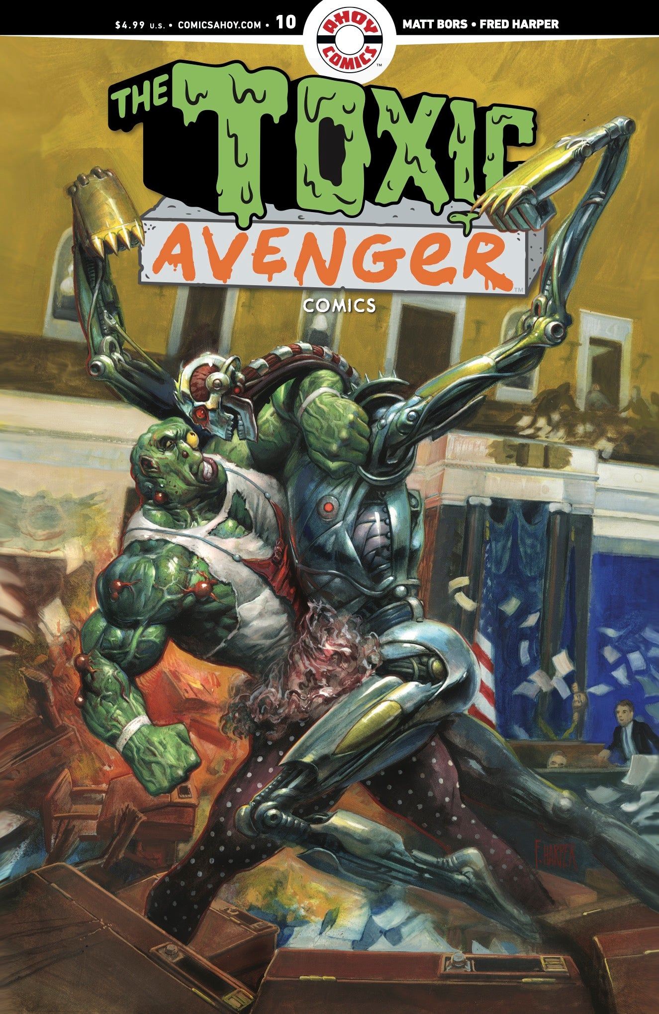 TOXIC AVENGER COMICS #10 CVR A FRED HARPER (MR) (29 Jul Release)