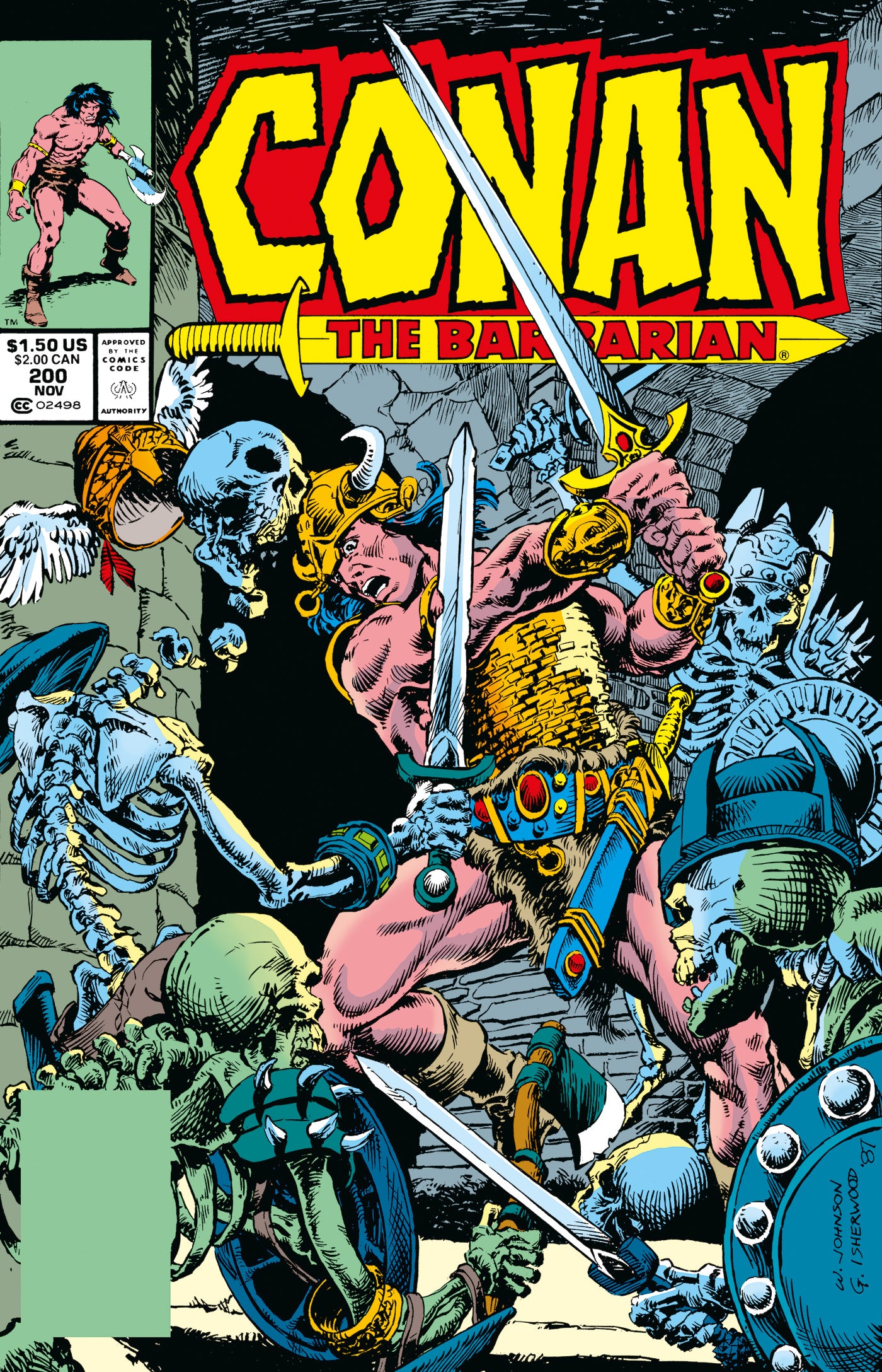 CONAN THE BARBARIAN THE ORIGINAL COMICS OMNIBUS VOL 08 REGULAR EDITION W JOHNSON & GEOFF ISHERWOOD (MR) | TITAN COMICS | Comicbookeroo
