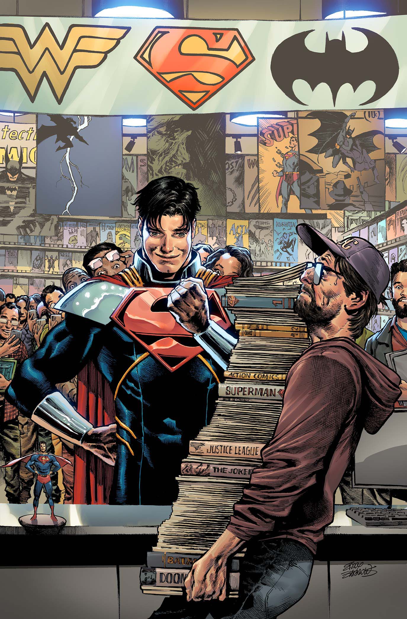 SUPERMAN #40 CVR D EDDY BARROWS CARD STOCK VAR (22 Jul Release)