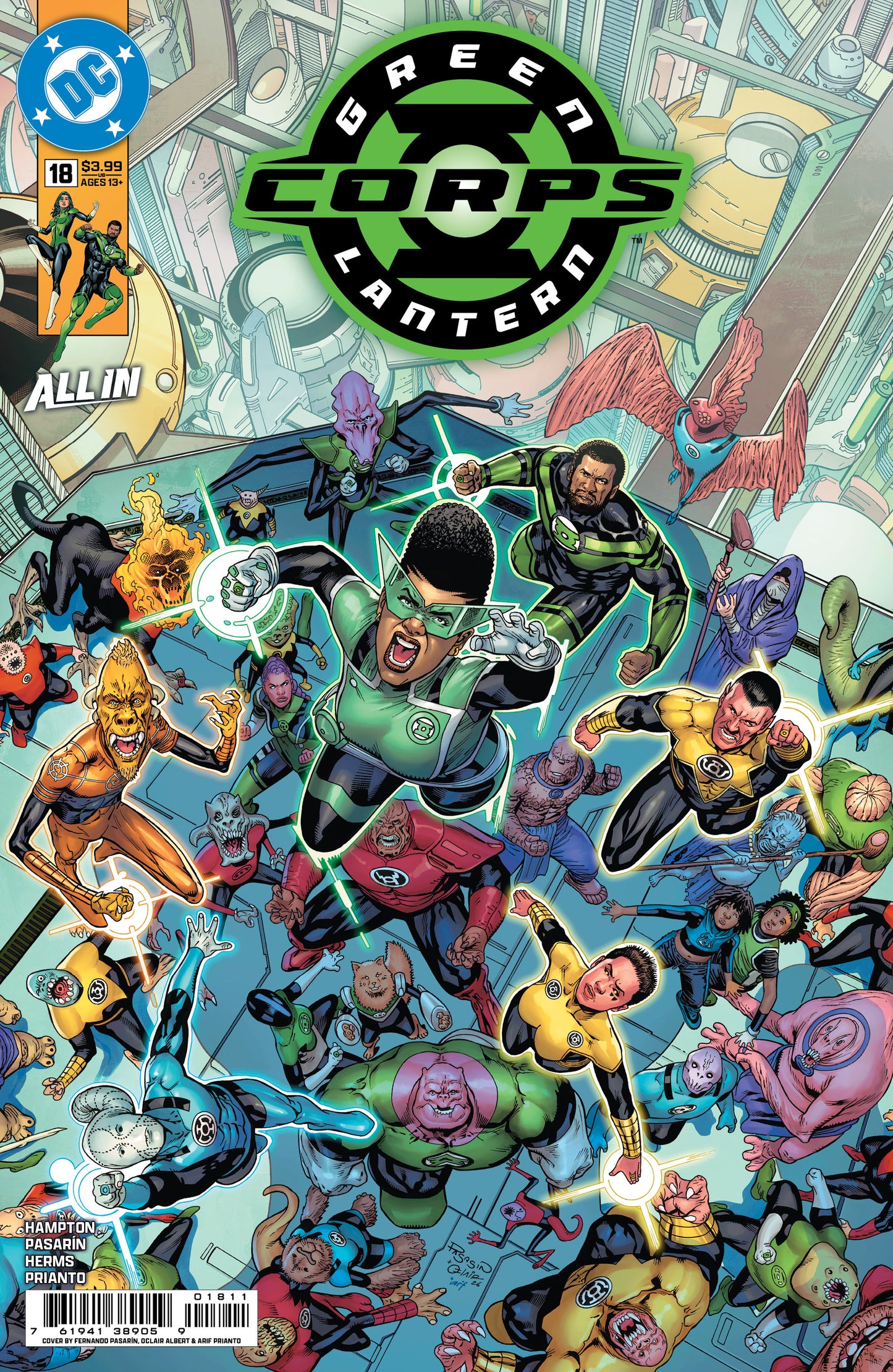 GREEN LANTERN CORPS #18 CVR A FERNANDO PASARIN (08 Jul Release)