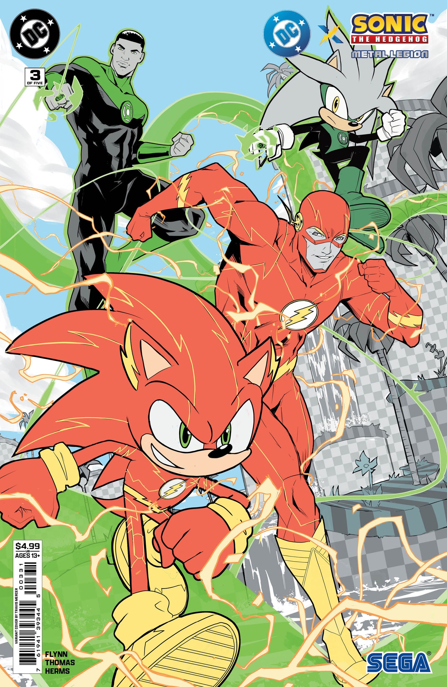 DC X SONIC THE HEDGEHOG THE METAL LEGION #3 (OF 5) CVR C TRAVIS MERCER CARD STOCK VAR (01 Jul Release)