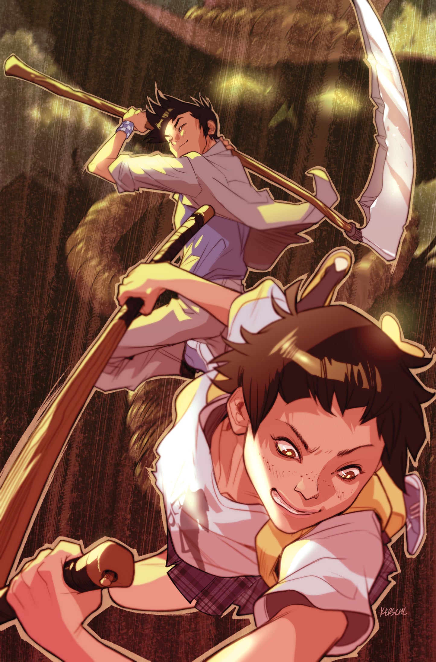 GOTHAM ACADEMY FIRST YEAR #6 (OF 6) CVR B KARL KERSCHL CARD STOCK VAR (29 Jul Release)