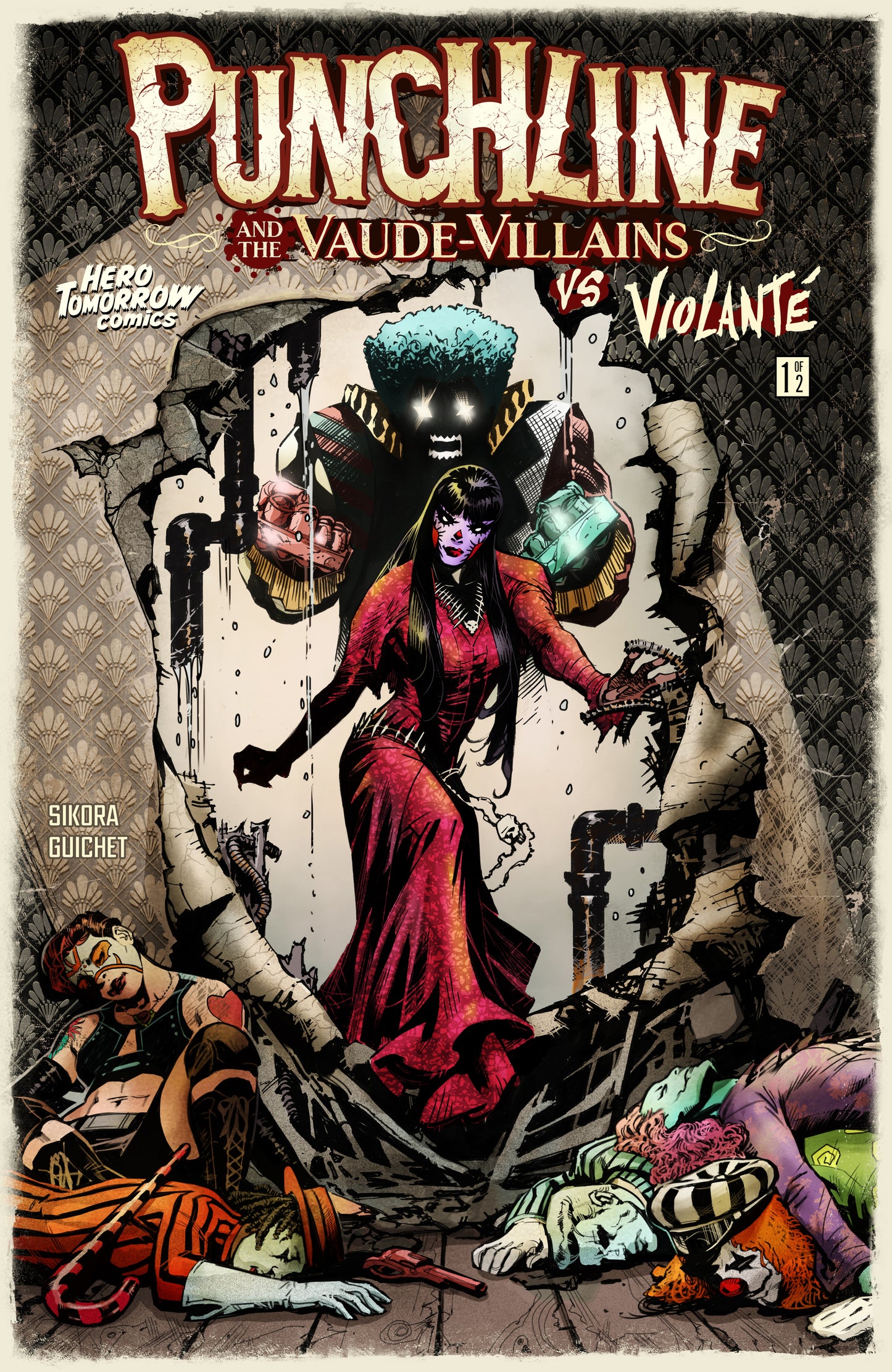 PUNCHLINE AND THE VAUDE-VILLAINS VS VIOLANTE #1 (OF 2) CVR A YVEL GUICHET (05 Aug Release)