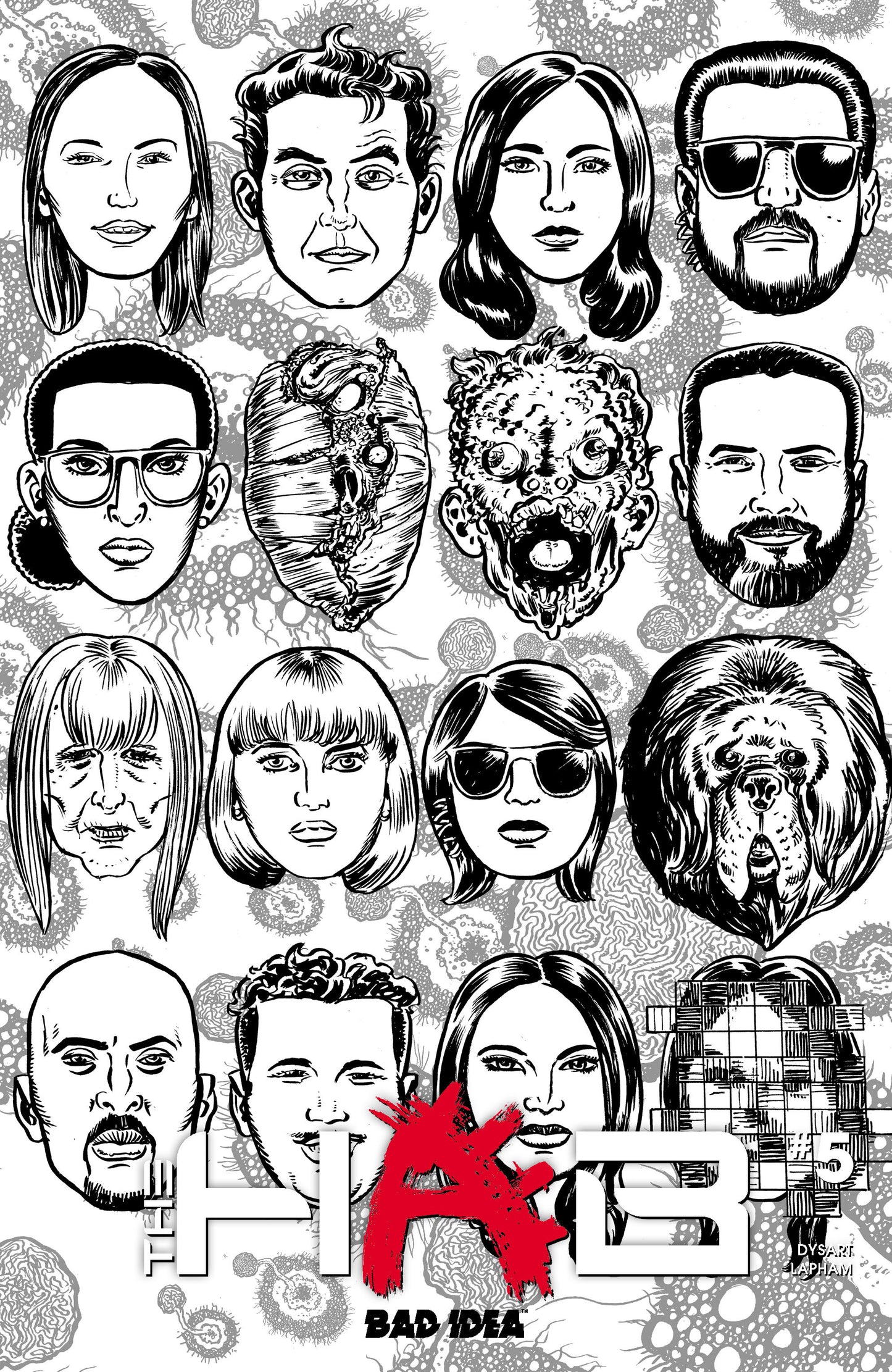 HAB #5 (OF 6) CVR C DAVID LAPHAM BW OUTBREAK SKULLS VAR | BAD IDEA | Comicbookeroo