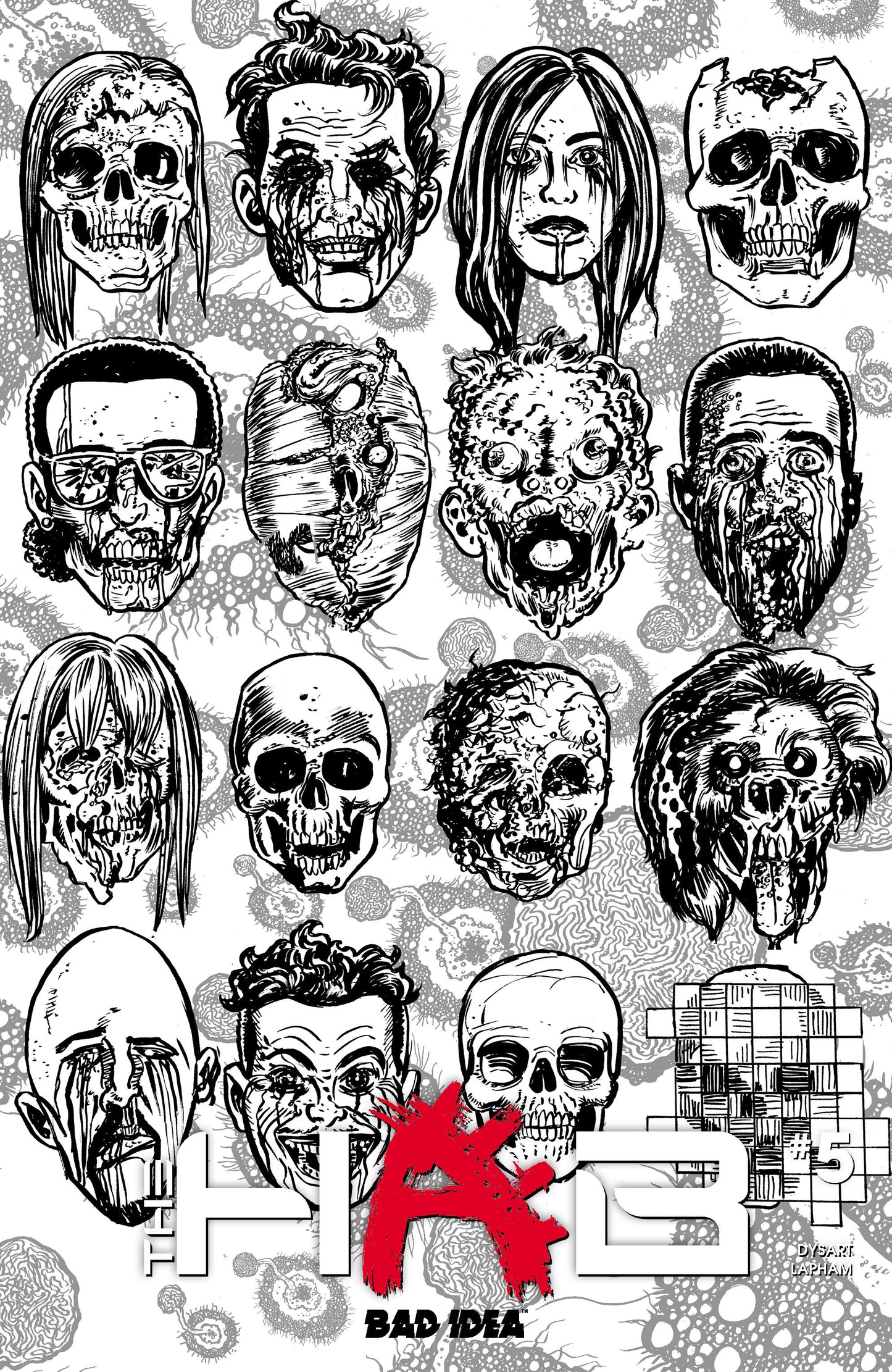 HAB #5 (OF 6) CVR E DAVID LAPHAM BW DEAD SKULLS VAR | BAD IDEA | Comicbookeroo