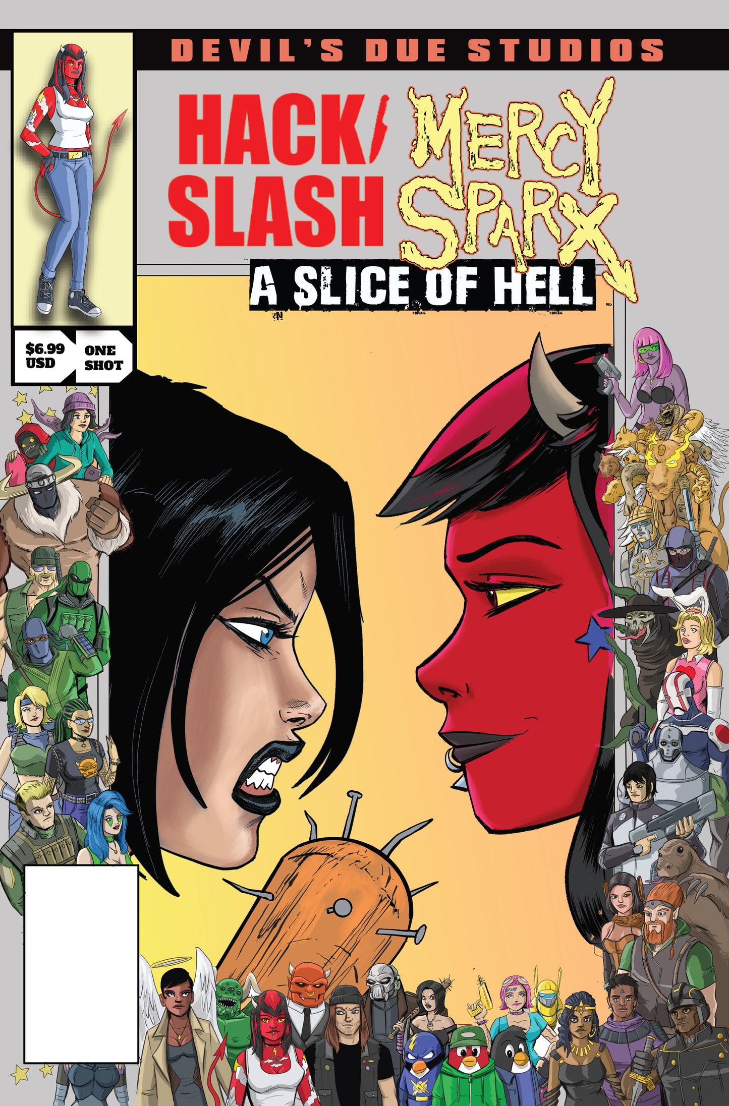 DEVILS DUE PRESENTS HACK SLASH MERCY SPARX #1 (ONE SHOT) CVR B TIM SEELEY JOSH BLAYLOCK HOMAGE VAR (MR) (05 Aug Release)