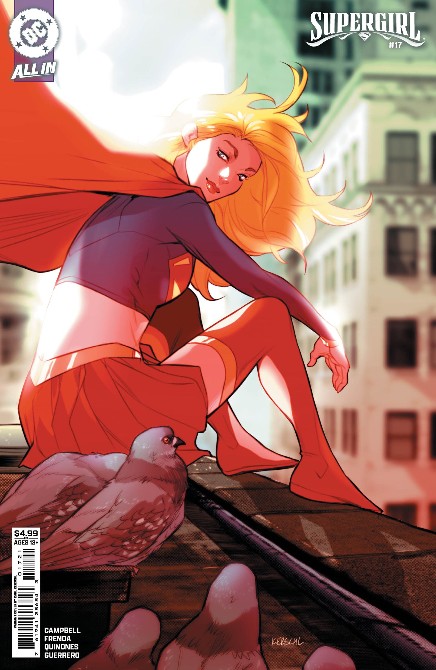 SUPERGIRL #17 CVR B KARL KERSCHL CARD STOCK VAR