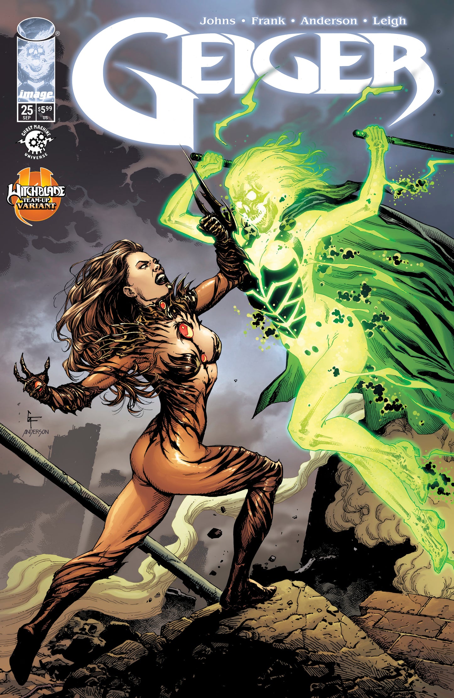 GEIGER #25 CVR F GARY FRANK & BRAD ANDERSON WITCHBLADE TEAM UP VAR | IMAGE COMICS | Comicbookeroo