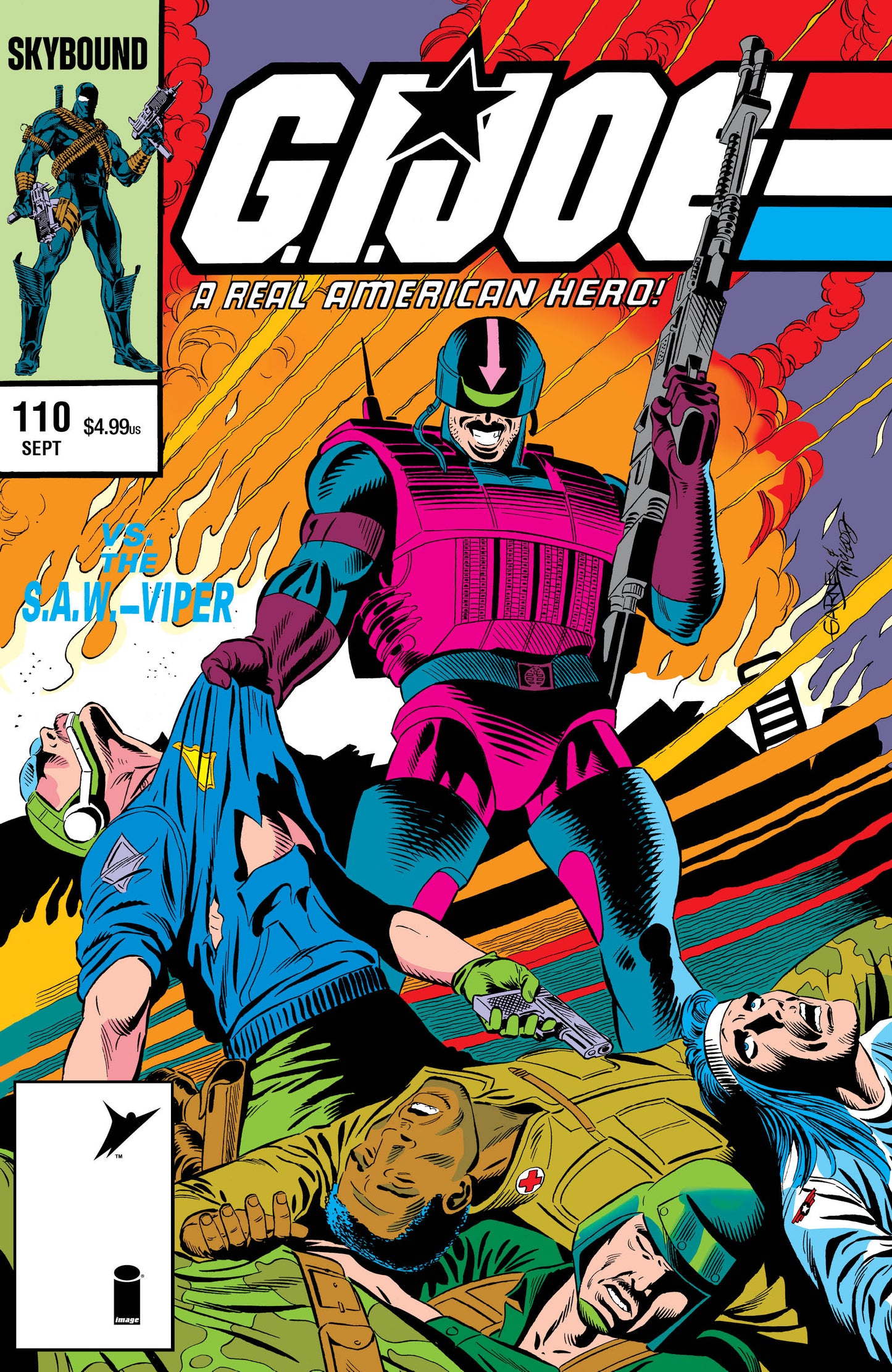 GI JOE A REAL AMERICAN HERO #110 FOIL HAMA FILES EDITION CVR C RON GARNEY & BOB MCLEOD VAR