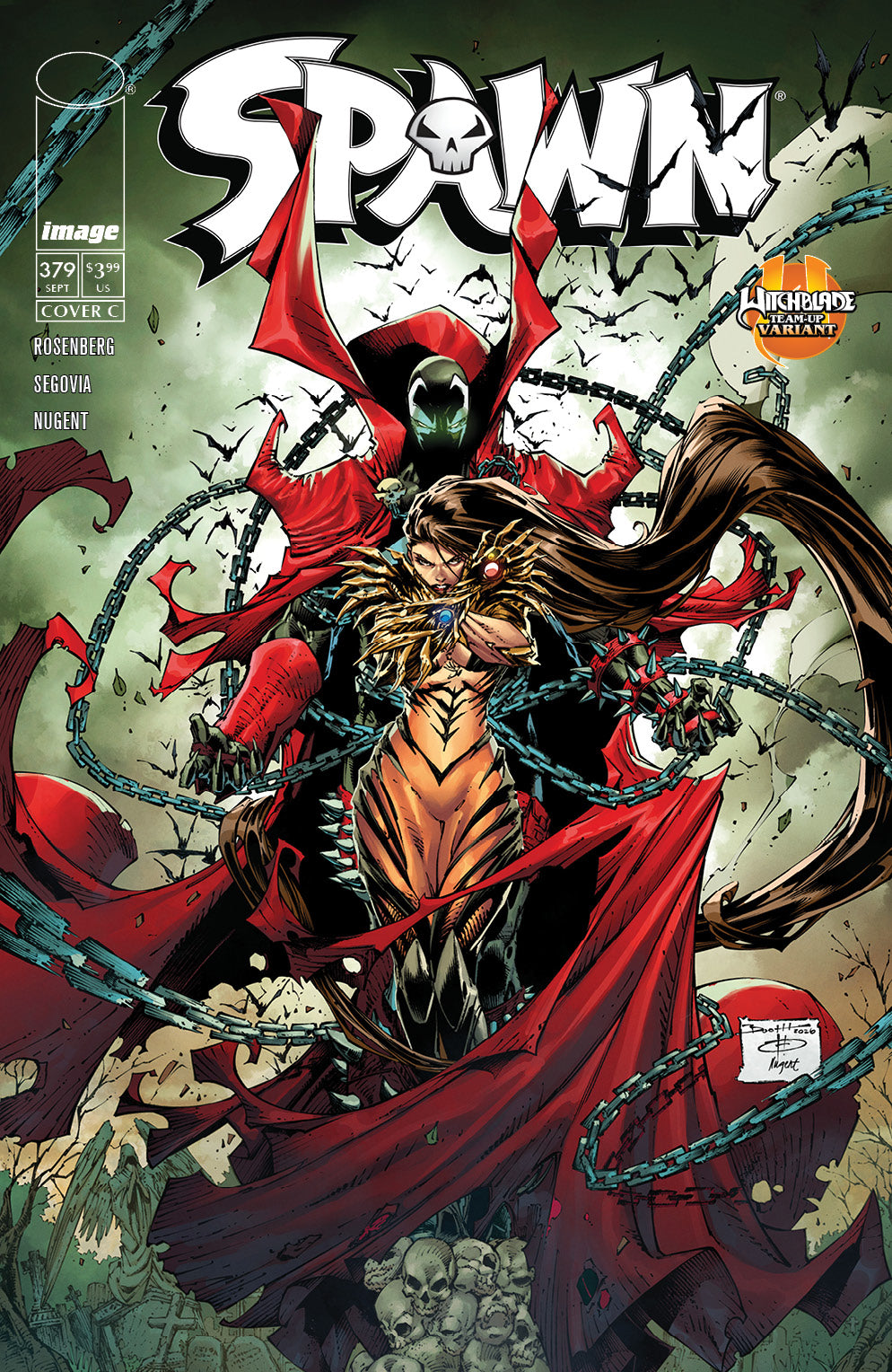 SPAWN #379 CVR C BRETT BOOTH WITCHBLADE TEAM UP VAR | IMAGE COMICS | Comicbookeroo
