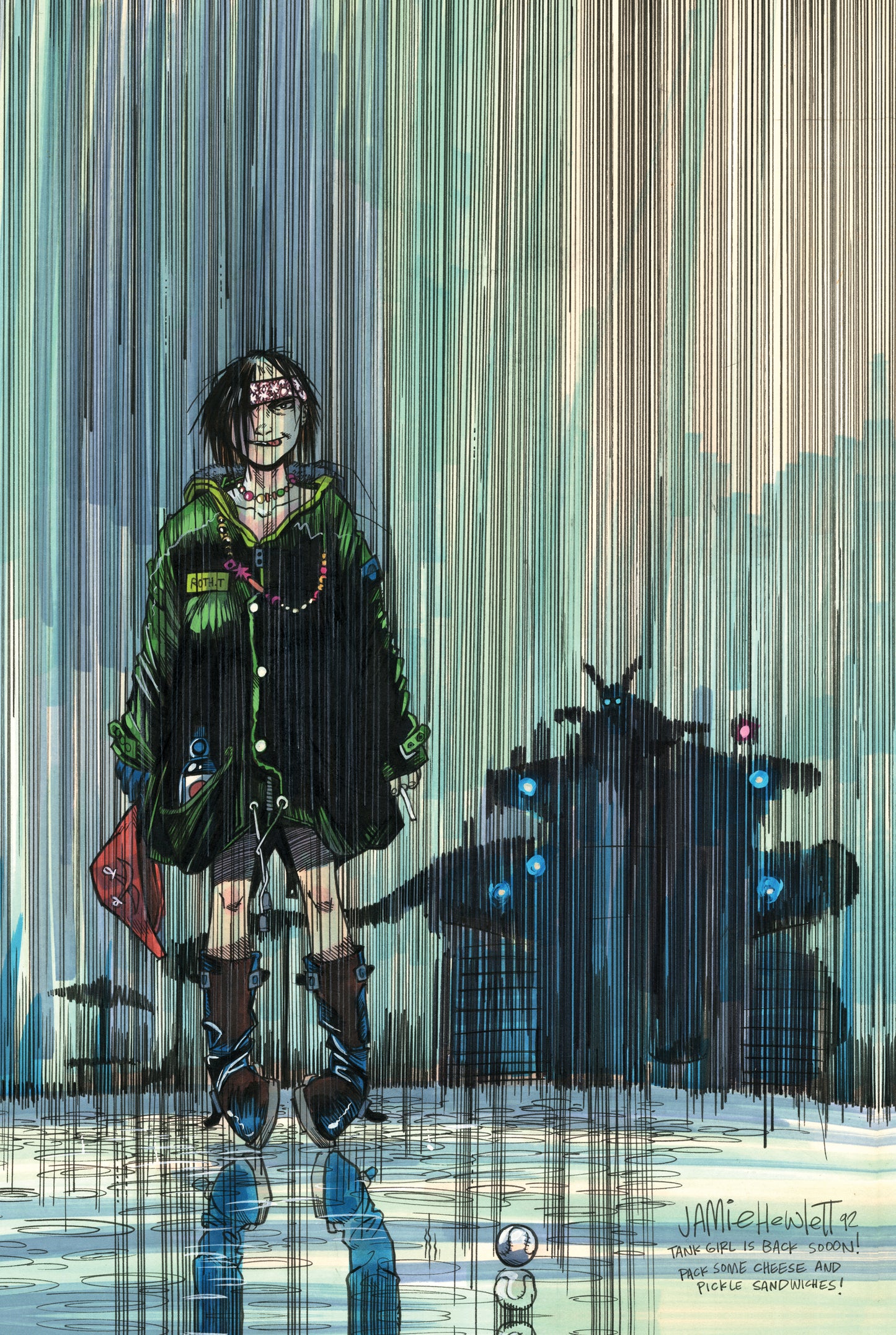 TANK GIRL BLUE HELMET SUMMER SPECIAL #1 (ONE SHOT) CVR C JAMIE HEWLETT VIRGIN CARDSTOCK VAR (MR) | TITAN COMICS | Comicbookeroo