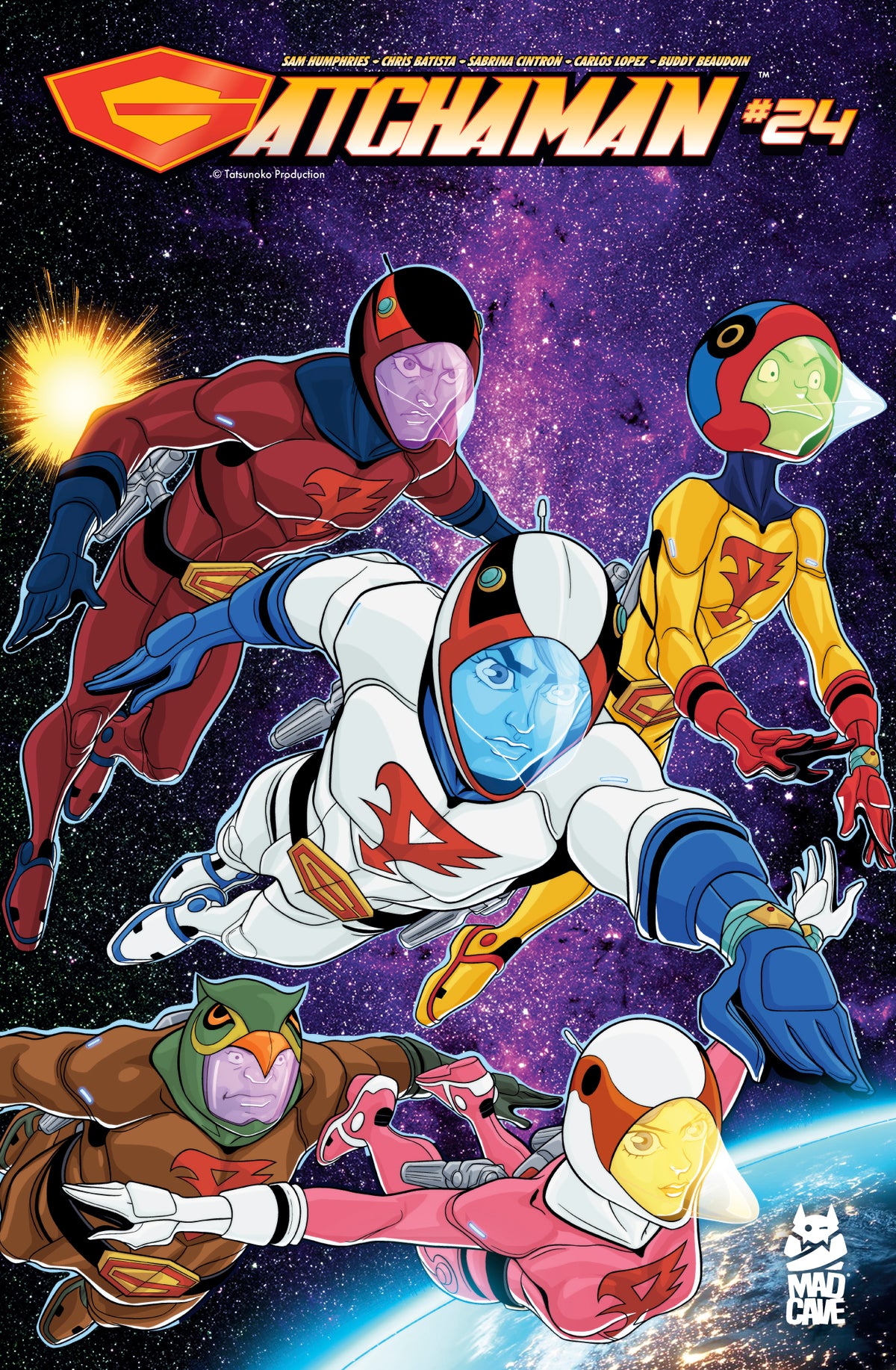 GATCHAMAN #24 CVR A CHRIS BATISTA SABRINA CINTRON TOM CHU (23 Dec Release)