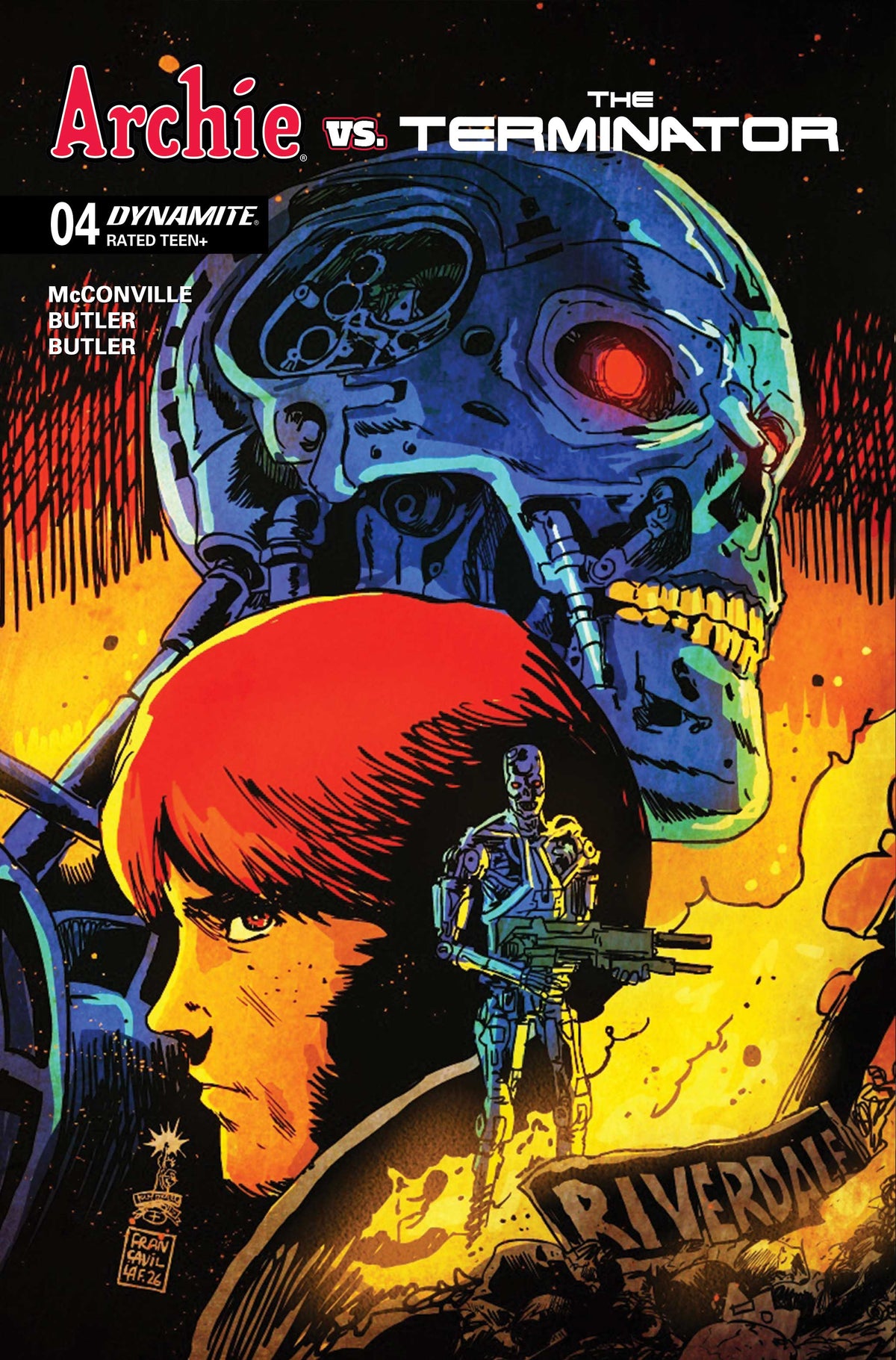 ARCHIE VS THE TERMINATOR #4 CVR A FRANCESCO FRANCAVILLA