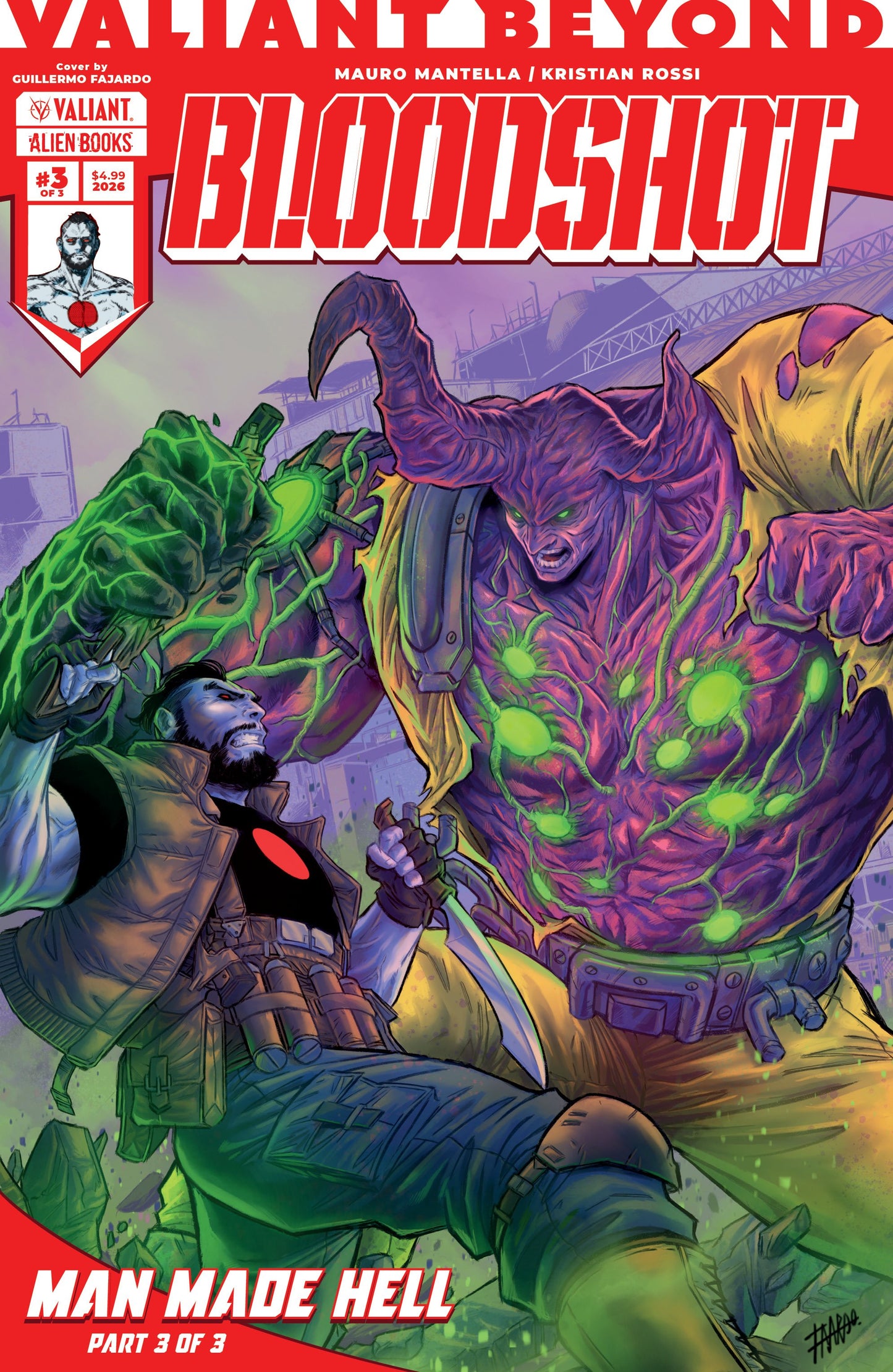 VALIANT BEYOND BLOODSHOT #6--MAN MADE HELL #3 COVER A (FAJARDO) | IDW PUBLISHING | Comicbookeroo