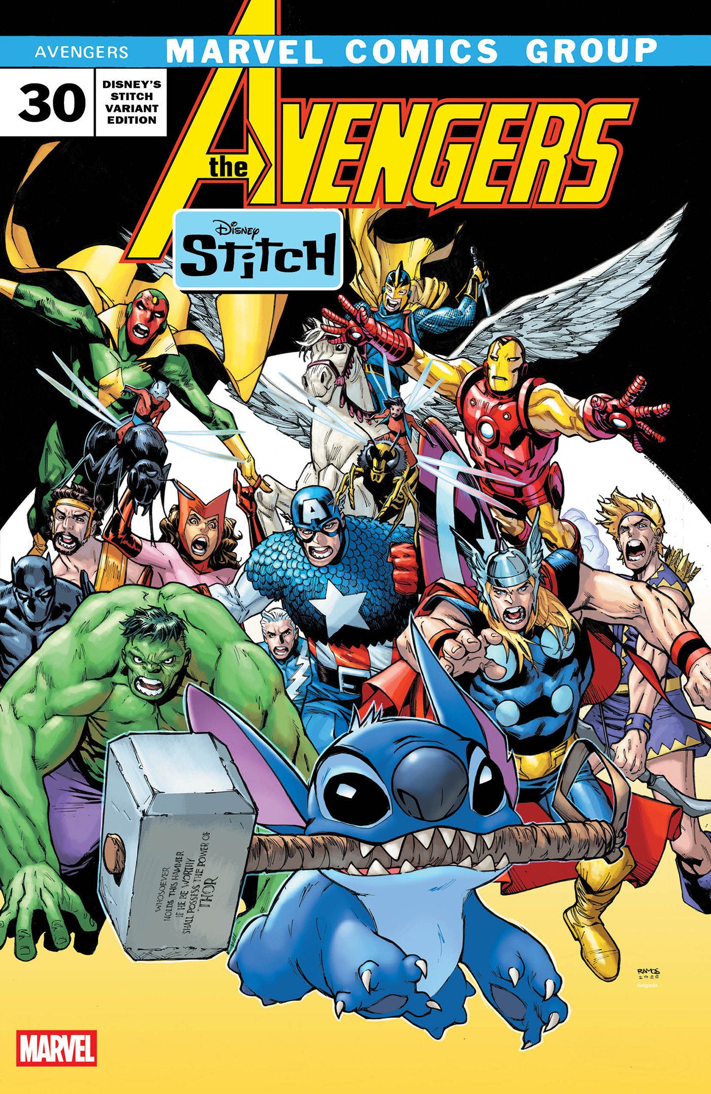 AVENGERS (2023) #30 HUMBERTO RAMOS DISNEY STITCH VAR (Backorder, Allow 4-5 Weeks)