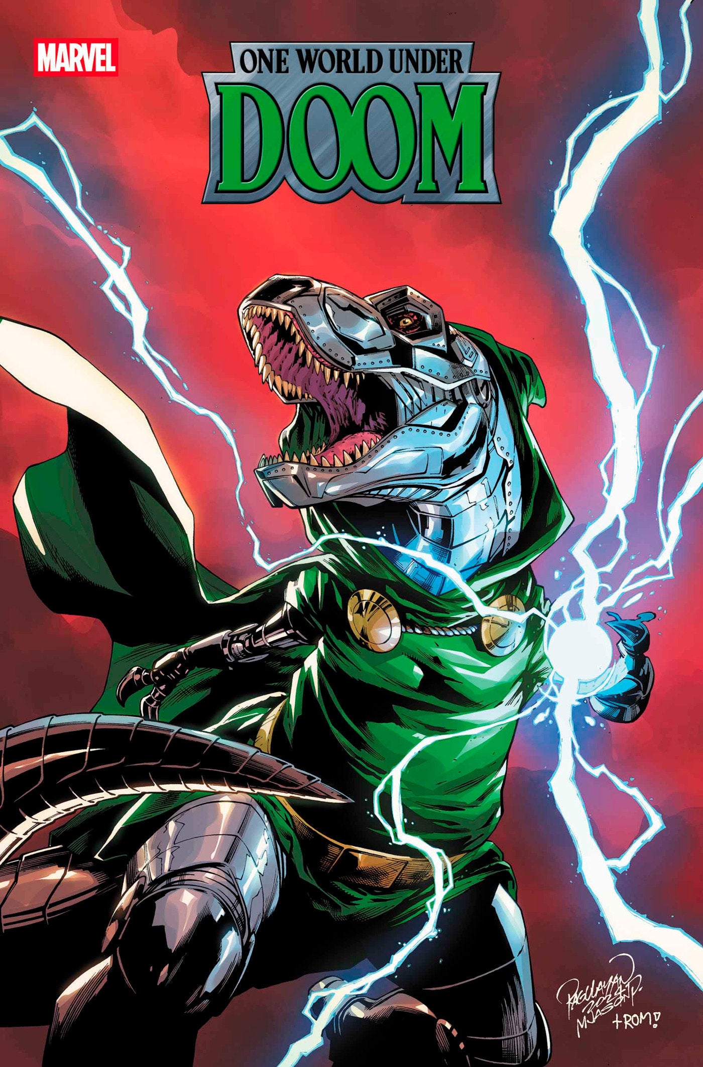 ONE WORLD UNDER DOOM #6 (OF 9) (OF 9) CARLO PAGULAYAN DOOMASAUR VAR (Backorder, Allow 4-5 Weeks)