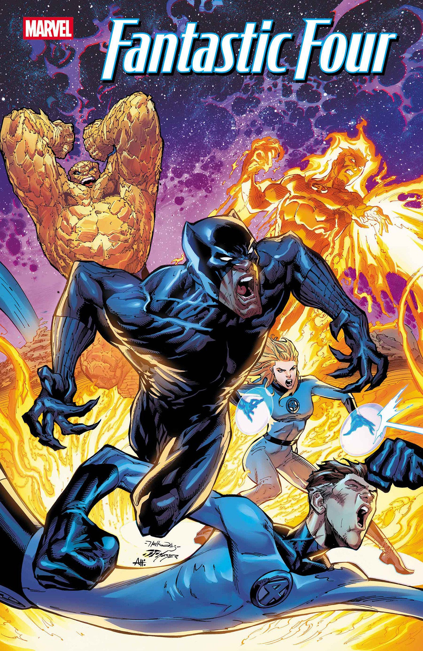 FANTASTIC FOUR #8 NETHO DIAZ BLACK PANTHER VAR (Backorder, Allow 4-5 Weeks)