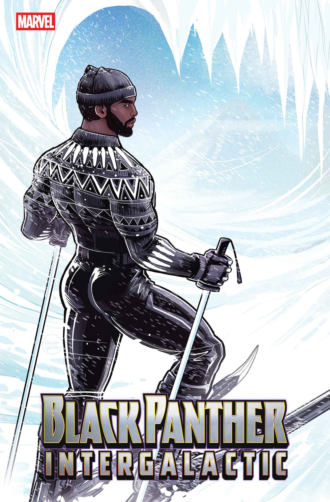 BLACK PANTHER: INTERGALACTIC #1 LUCIANO VECCHIO WINTER BREAK VAR (Backorder, Allow 4-5 Weeks)