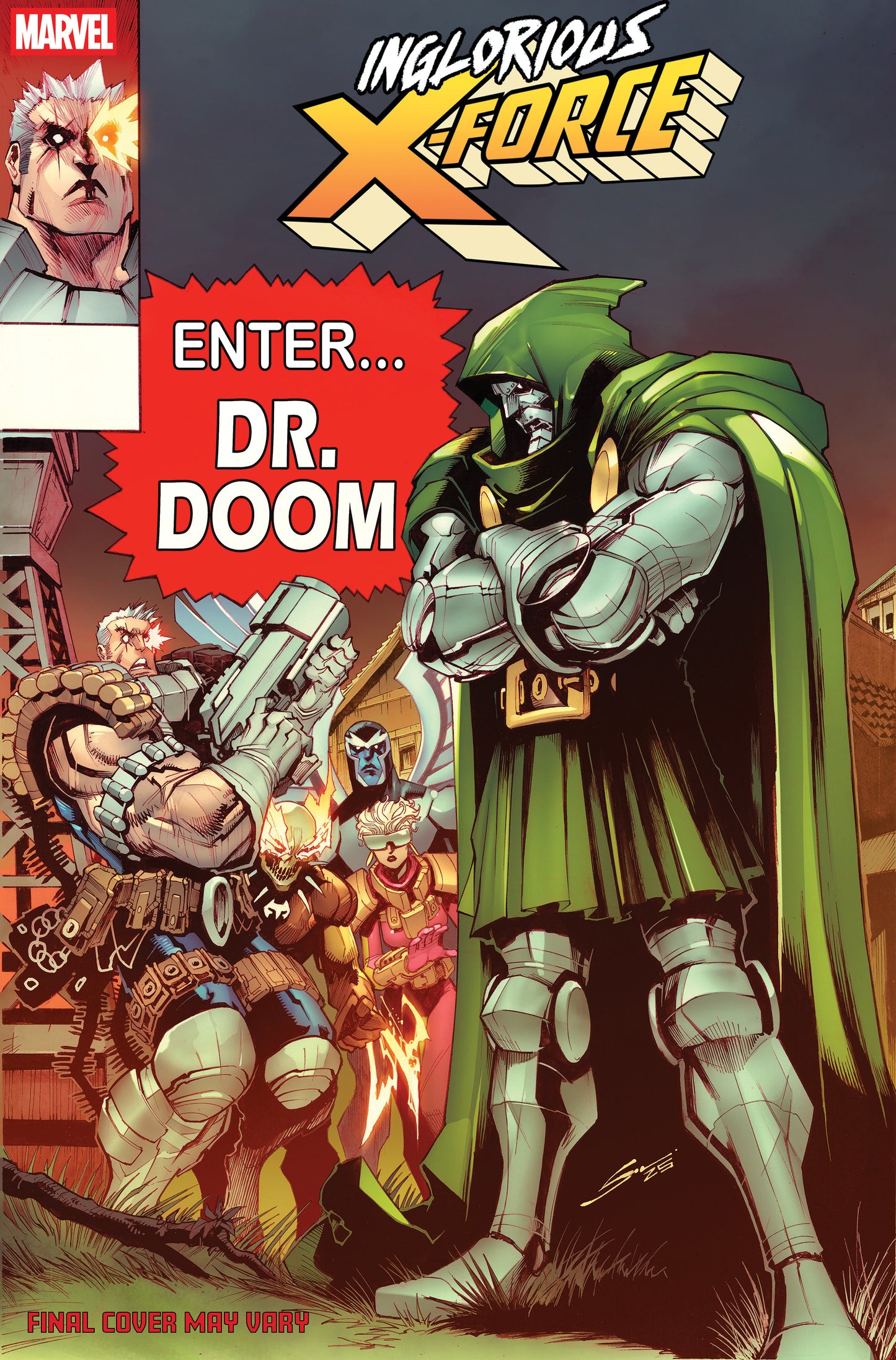 INGLORIOUS X-FORCE #3 GERARDO SANDOVAL DOOM HOMAGE VAR (Backorder, Allow 4-5 Weeks)