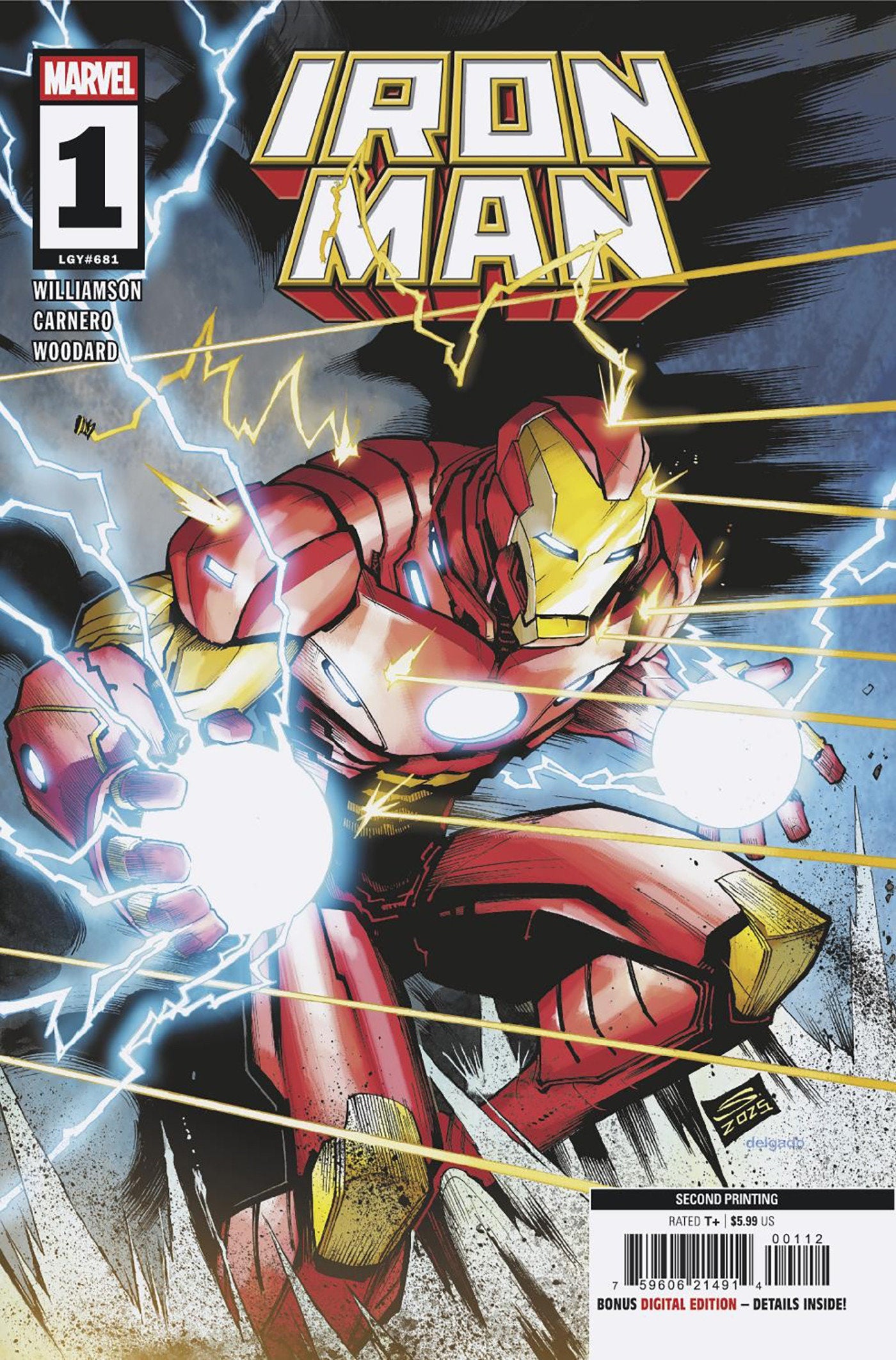 IRON MAN #1 GERARDO SANDOVAL 2ND PTG VAR (Backorder, Allow 4-5 Weeks)