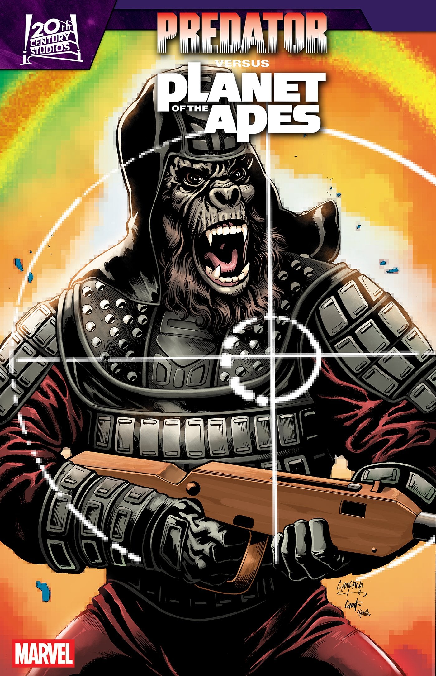 PREDATOR VS. THE PLANET OF THE APES #2 CHRIS CAMPANA MOVIE POSTER HOMAGE VAR | MARVEL | Comicbookeroo