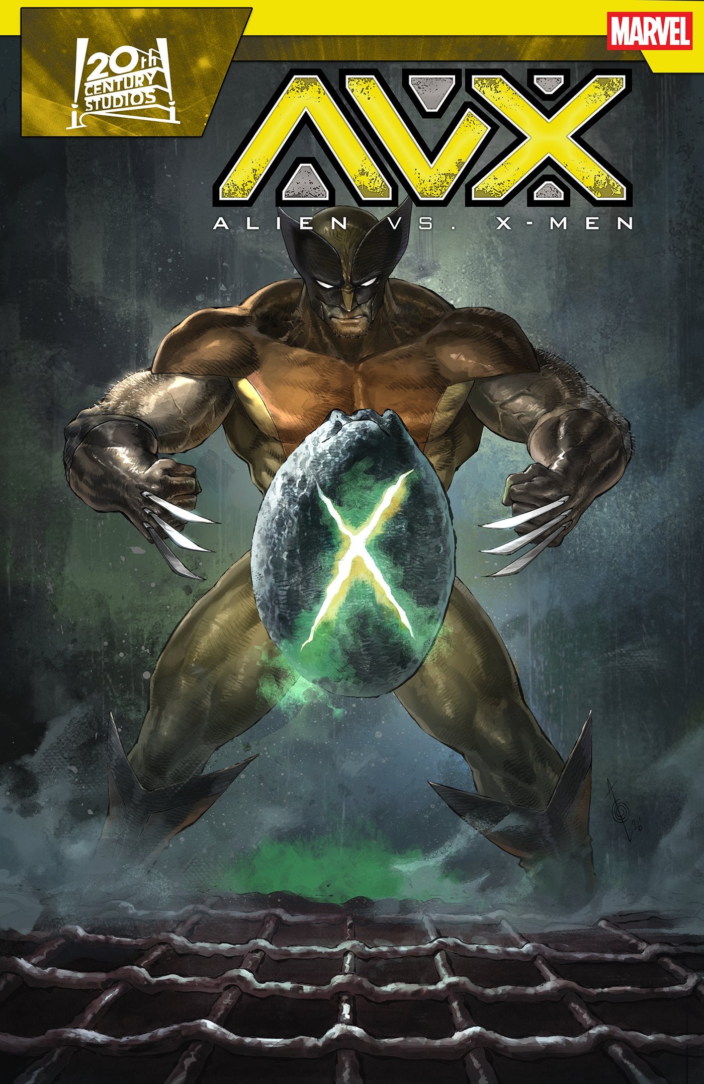 ALIEN VS. X-MEN #1 ALAN QUAH POSTER HOMAGE VAR | MARVEL | Comicbookeroo