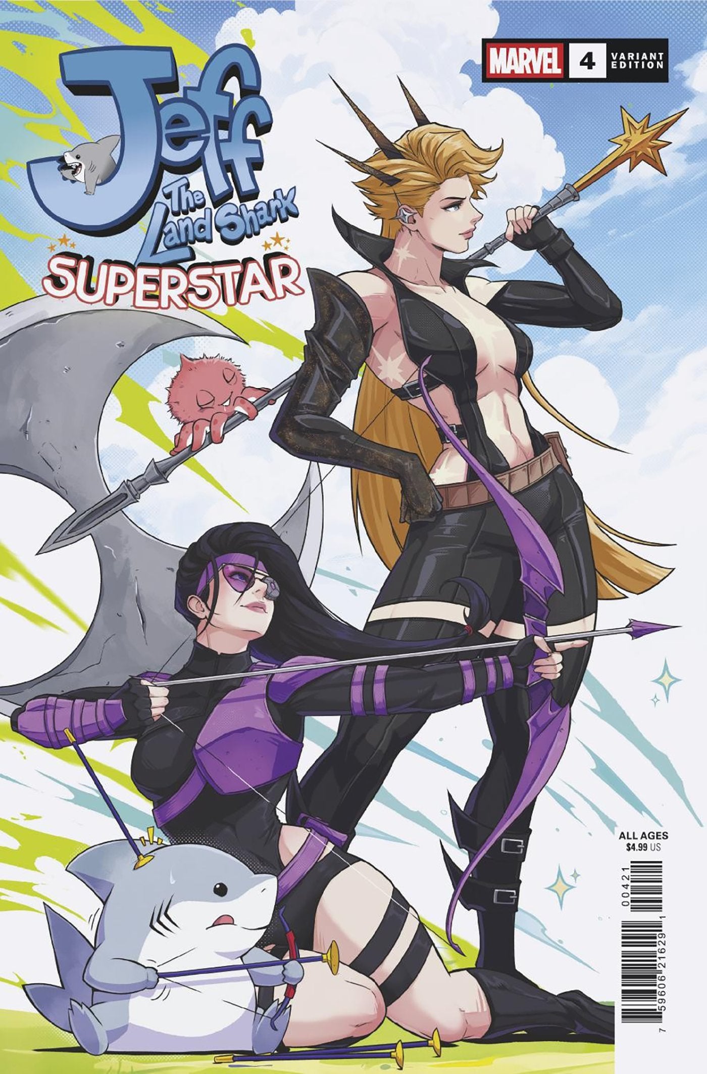 JEFF THE LAND SHARK: SUPERSTAR #4 JHONY CABALLERO VAR | MARVEL | Comicbookeroo