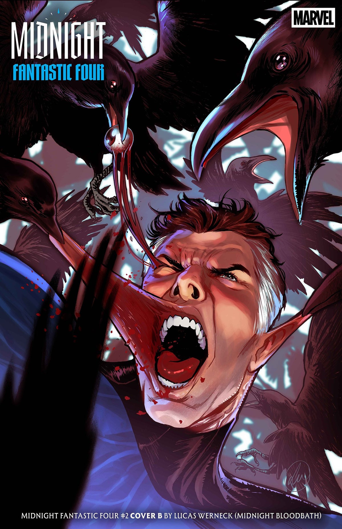 MIDNIGHT FANTASTIC FOUR #2 COVER B LUCAS WERNECK MIDNIGHT BLOODBATH VAR | MARVEL | Comicbookeroo