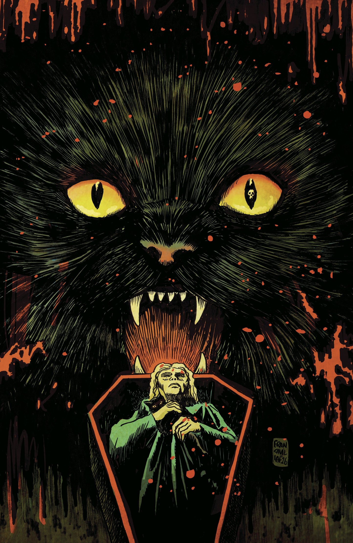 STUFF OF NIGHTMARES: THE CAT IN THE COFFIN #1 D GLOW IN THE DARK VAR (FULL ART, FRANCAVILLA) (26 Aug Release)