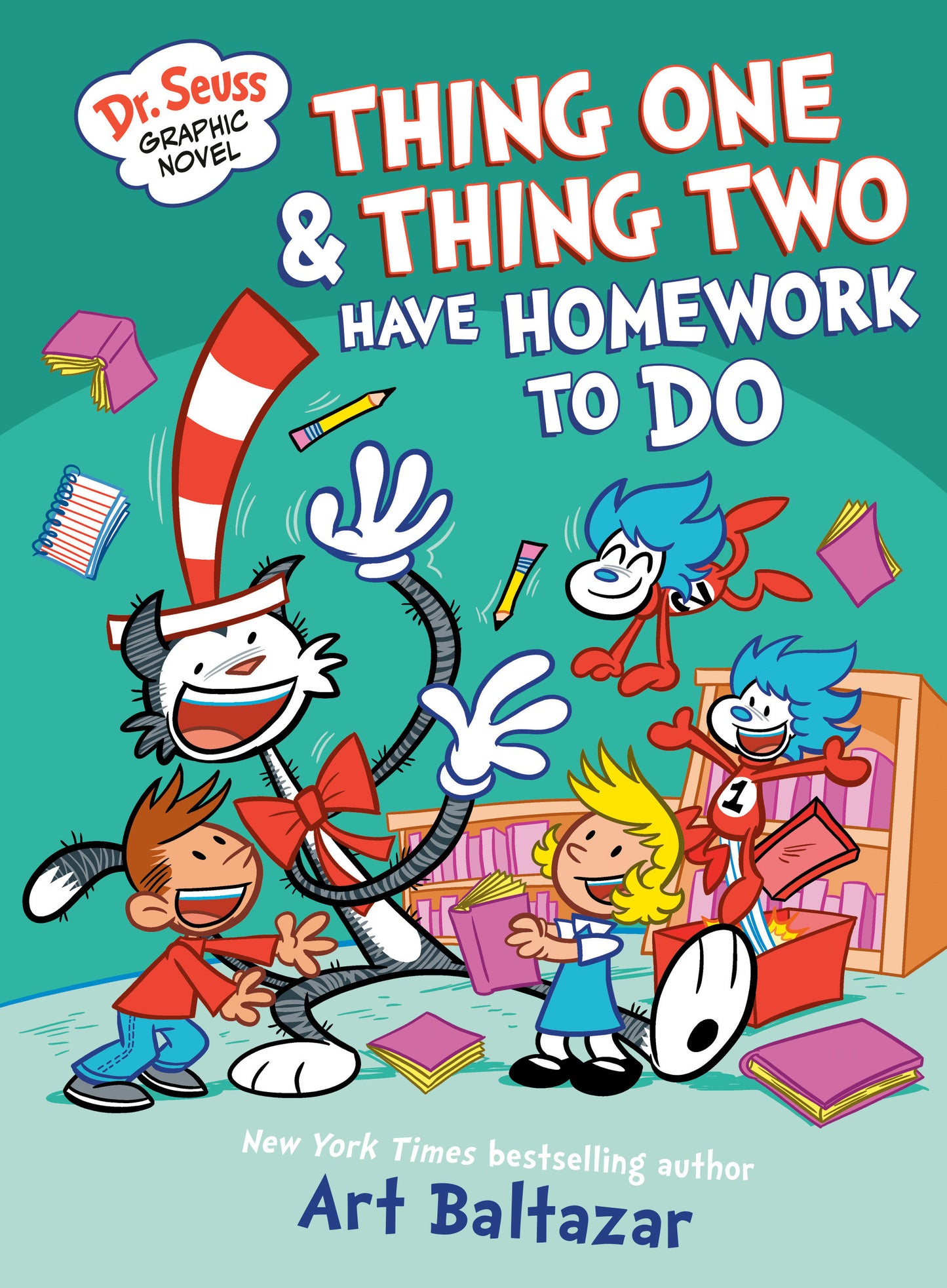 DR. SEUSS GRAPHIC NOVEL: THING ONE AND THING TWO HAVE HOMEWORK TO DO HC (Backorder, Allow 4-5 Weeks)