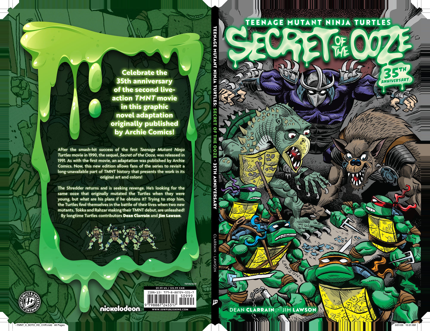 TEENAGE MUTANT NINJA TURTLES: SECRET OF THE OOZE--35TH ANNIVERSARY HC