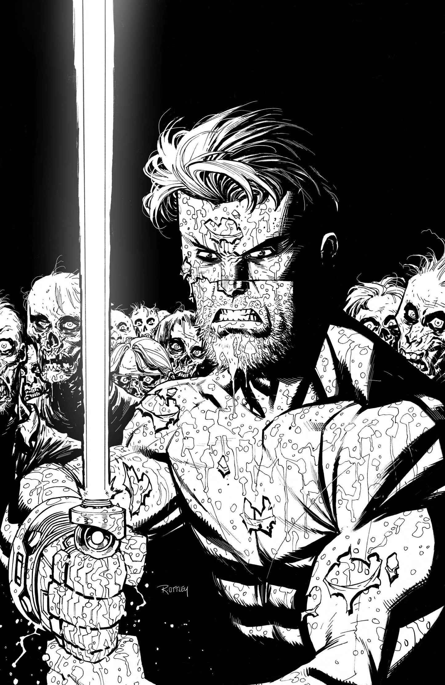SKYBOUND X #1 CVR I 1:25 INCV B&W OTTLEY (MR) - Comicbookeroo