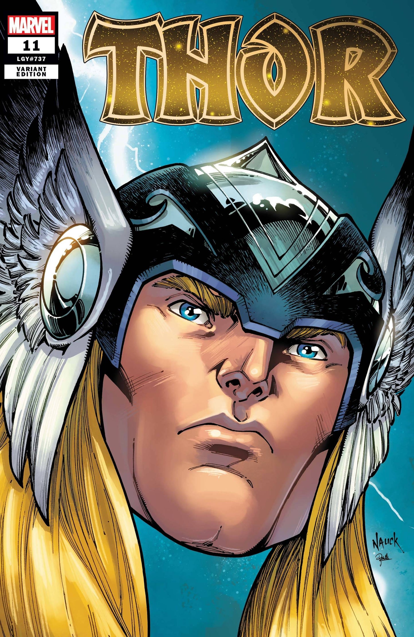 THOR #11 NAUCK HEADSHOT VAR - Comicbookeroo