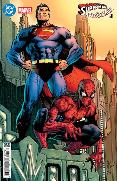 DC MARVEL SUPERMAN SPIDER-MAN #1 (ONE SHOT) CVR B JIM LEE CARD STOCK VAR (25 Mar Release)