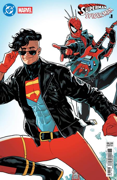 DC MARVEL SUPERMAN SPIDER-MAN #1 (ONE SHOT) CVR U JEFF SPOKES SUPERBOY 90S & SPIDER-PUNK CARD STOCK VAR (25 Mar Release)