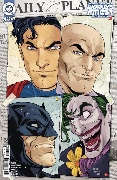 BATMAN SUPERMAN WORLDS FINEST 2025 ANNUAL #1 (ONE SHOT) CVR D INC 1:25 LAURA BRAGA CARD STOCK VAR (WE ARE YESTERDAY)
