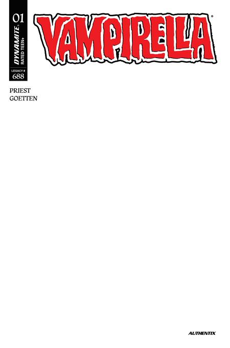 VAMPIRELLA (2026) #1 CVR F BLANK AUTHENTIX (22 Apr Release)