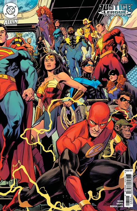 JUSTICE LEAGUE UNLIMITED #8 CVR G INC 1:25 TRAVIS MOORE CONNECTING CARD STOCK VAR (WE ARE YESTERDAY)