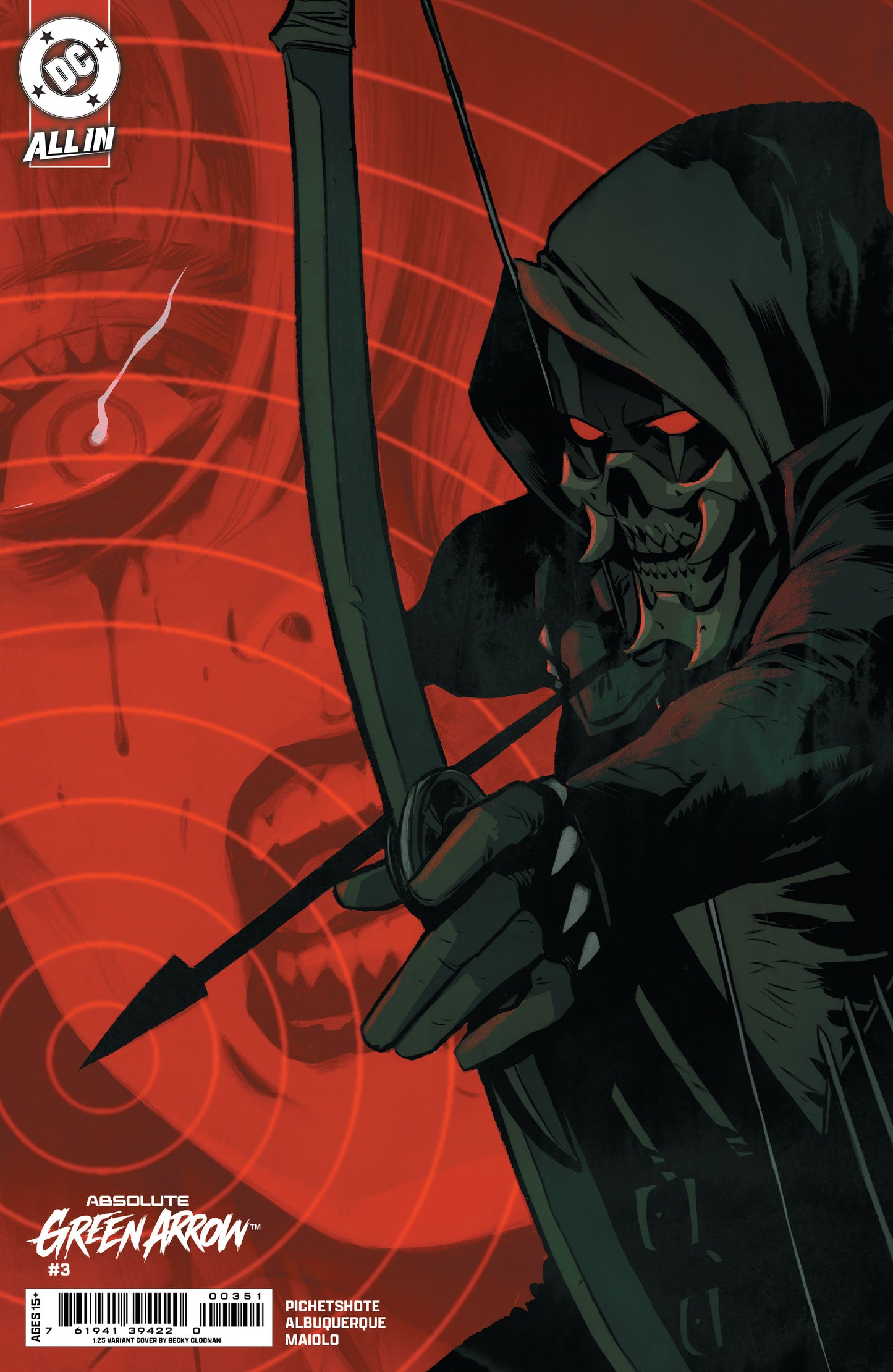ABSOLUTE GREEN ARROW #3 (OF 6) CVR E INC 1:25 BECKY CLOONAN CARD STOCK VAR (15 Jul Release)