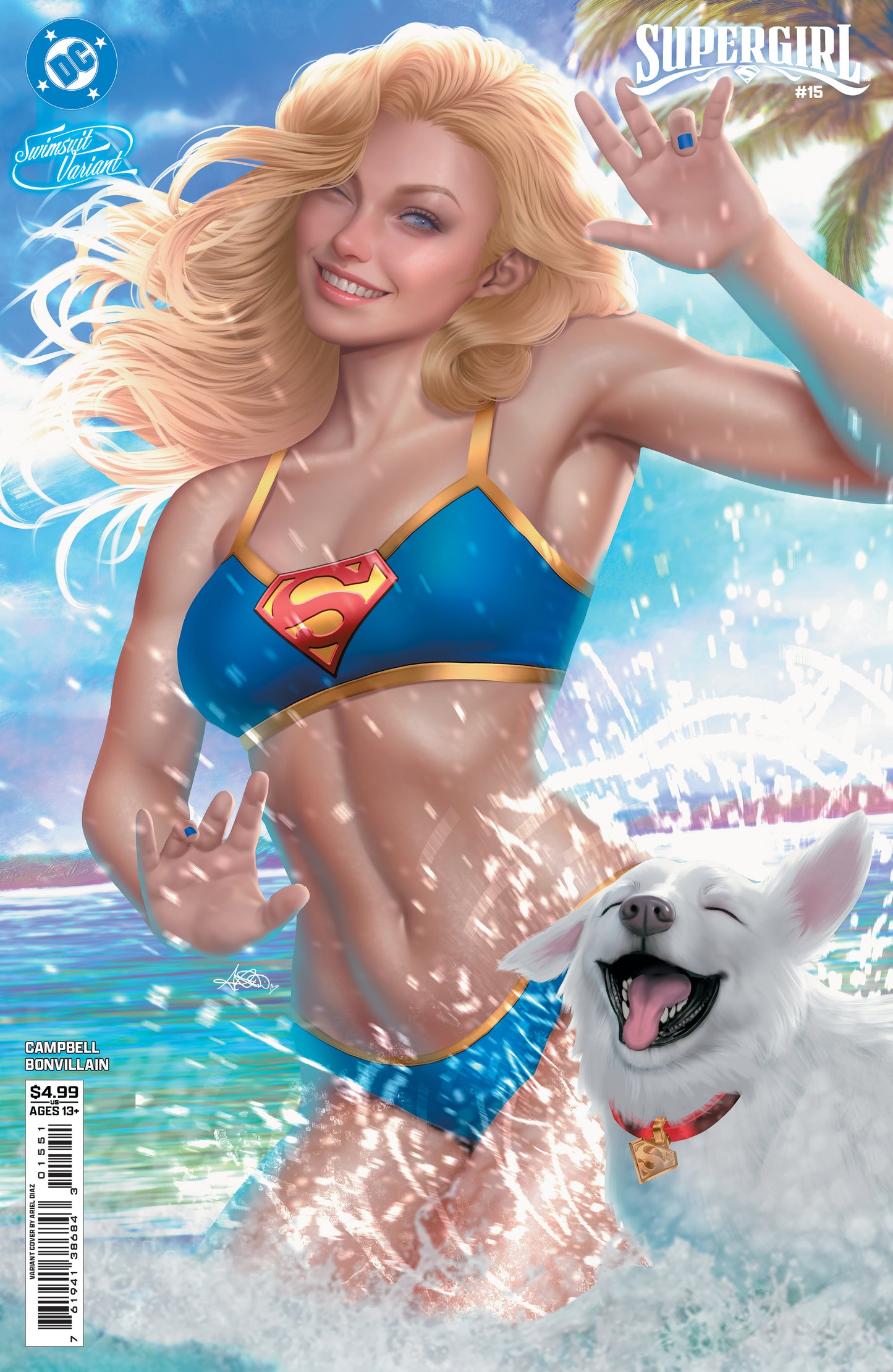 SUPERGIRL #15 CVR E ARIEL DIAZ SWIMSUIT CARD STOCK VAR (THE REIGN OF THE SUPERBOYS) (08 Jul Release)