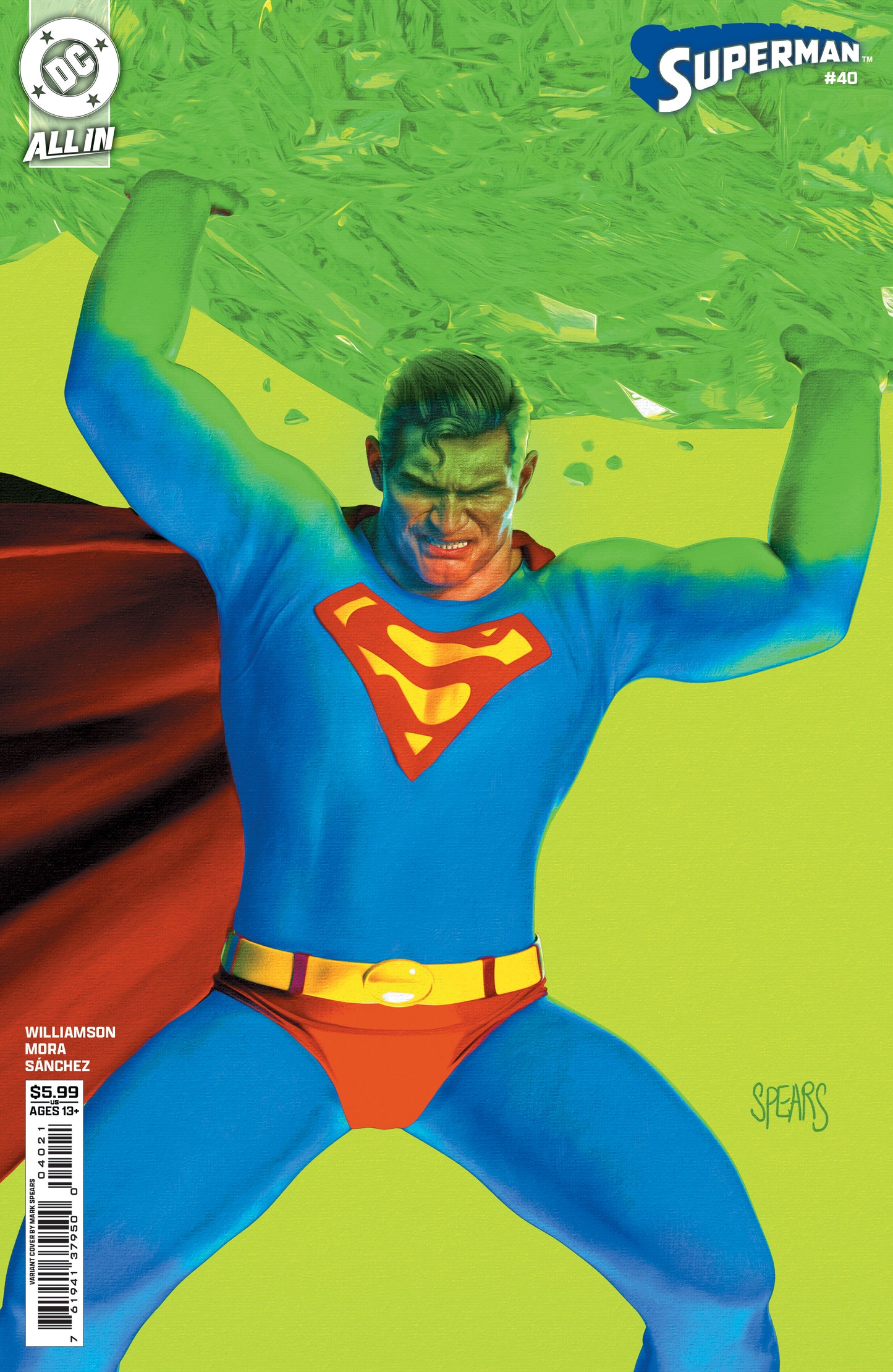 SUPERMAN #40 CVR B MARK SPEARS CARD STOCK VAR (22 Jul Release)