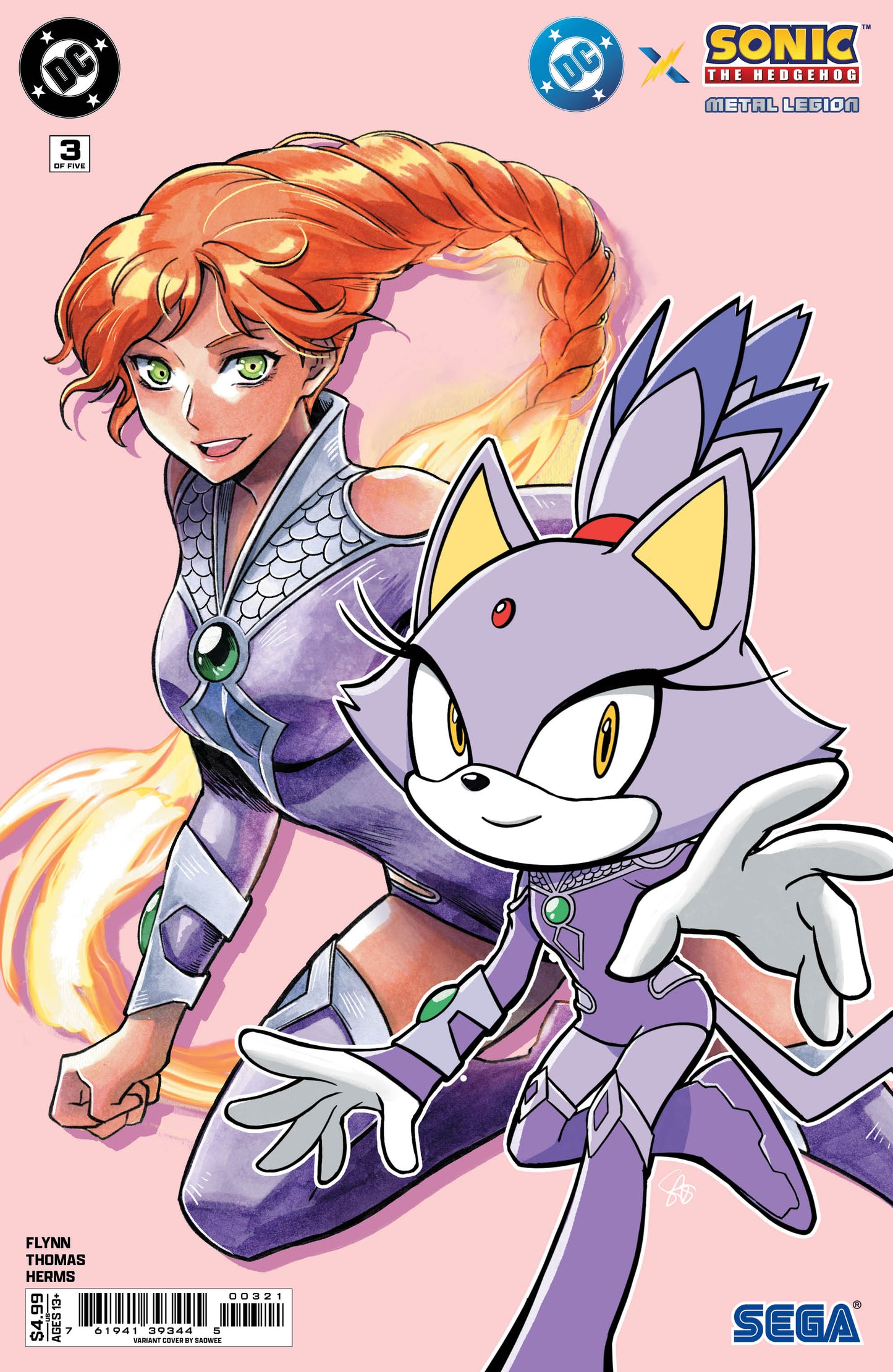 DC X SONIC THE HEDGEHOG THE METAL LEGION #3 (OF 5) CVR B SAOWEE CARD STOCK VAR (01 Jul Release)