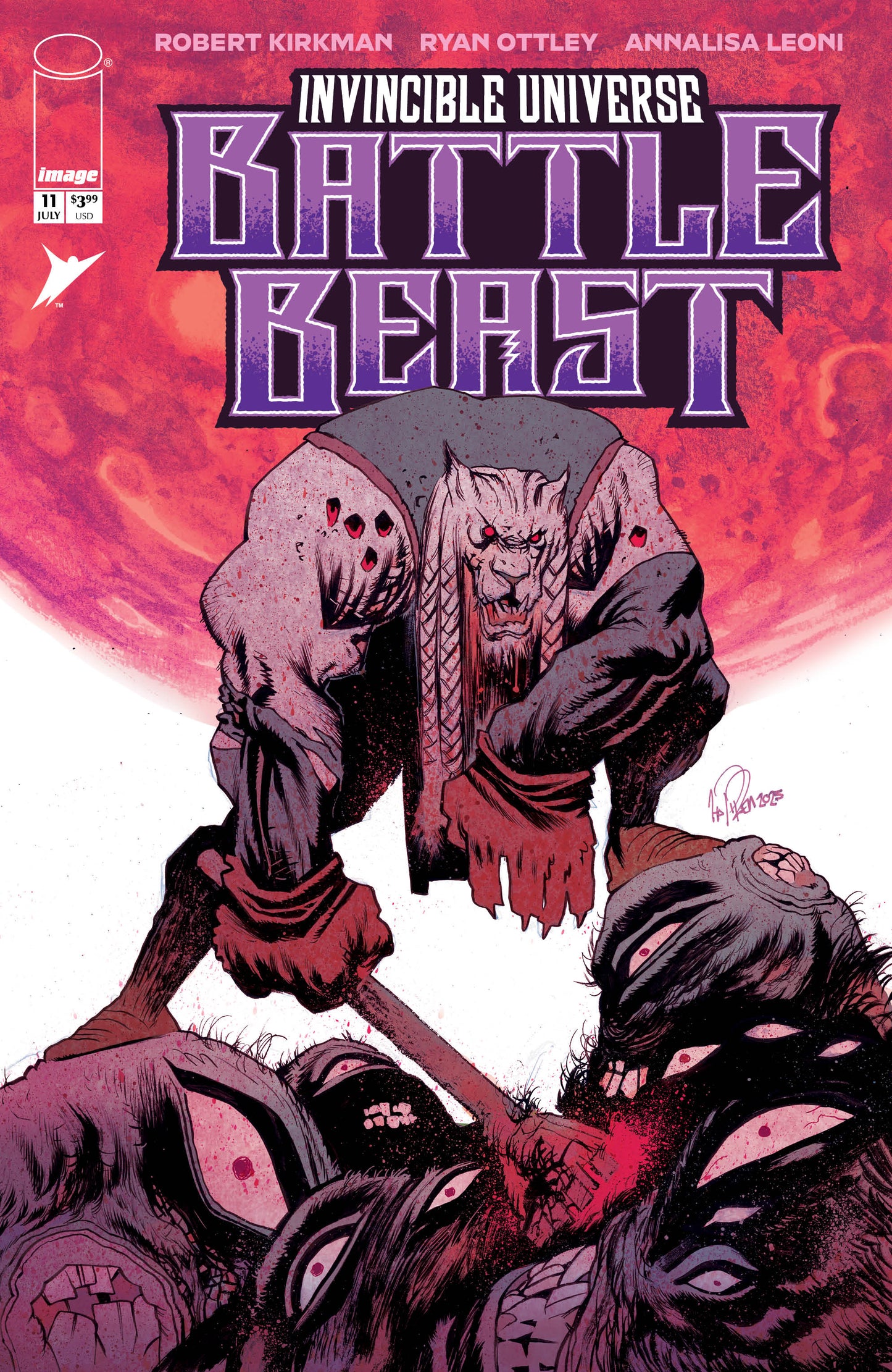 INVINCIBLE UNIVERSE BATTLE BEAST #11 CVR D INC 1:25 JAMES HARREN VAR