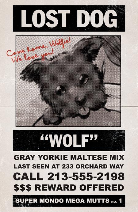 SUPER MONDO MEGA MUTTS #1 (OF 4) CVR G INC 1:10 JUAN GEDEON LOST DOG VAR (MR) (15 Jul Release)