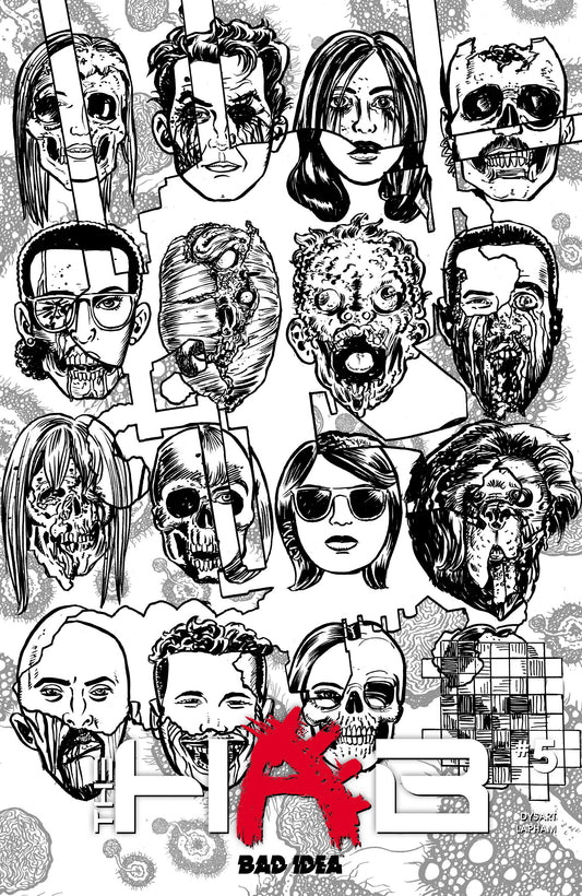 HAB #5 (OF 6) CVR D DAVID LAPHAM BW INFECTED SKULLS VAR (26 Aug Release)