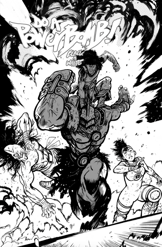 DO A POWERBOMB BLACK AND WHITE #2 (OF 3) CVR C DANIEL WARREN JOHNSON ACTION VAR (26 Aug Release)