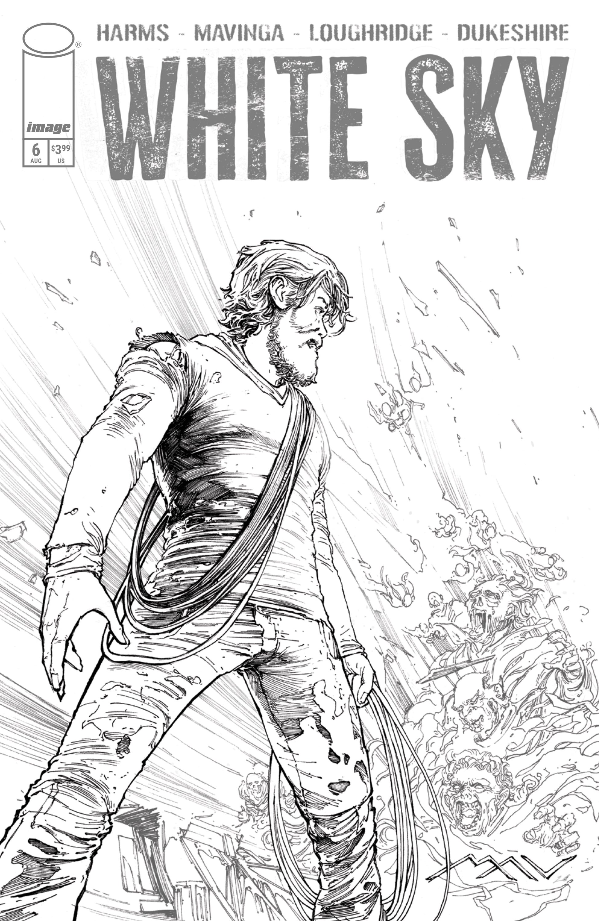 WHITE SKY #6 CVR C JP MAVINGA B&W VAR (MR) | IMAGE COMICS | Comicbookeroo