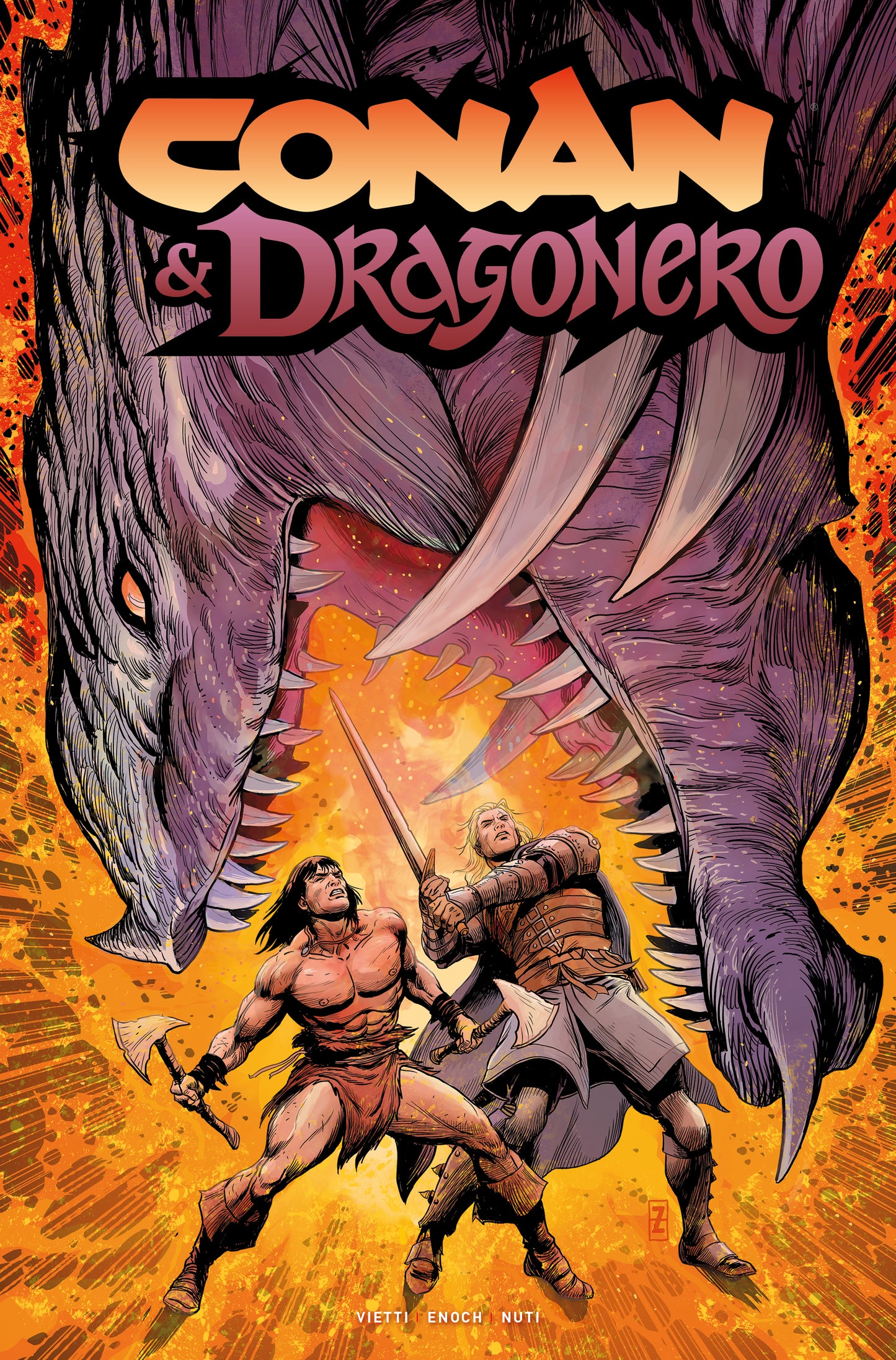 CONAN AND DRAGONERO #4 (OF 7) CVR D PATCH ZIRCHER FOIL VAR (MR) (05 Aug Release)