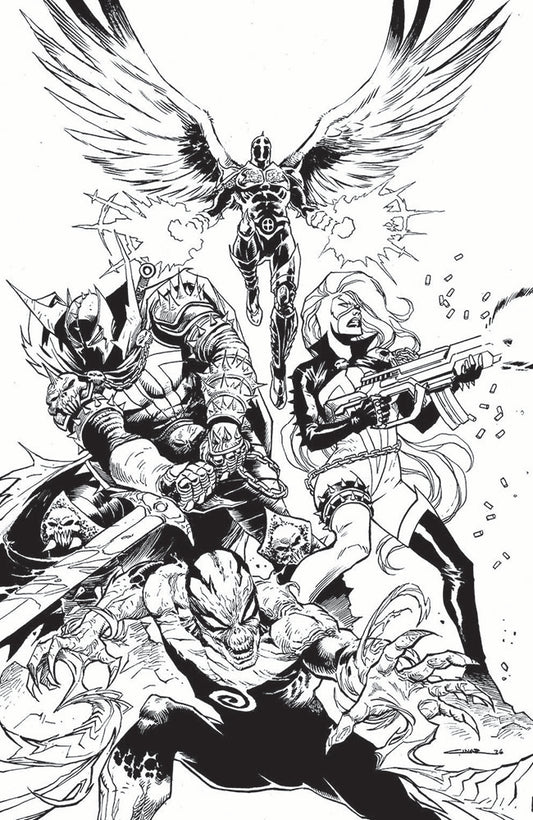 SPAWN SCORCHED #56 CVR B YILDIRAY CINAR B&W VIRGIN VAR