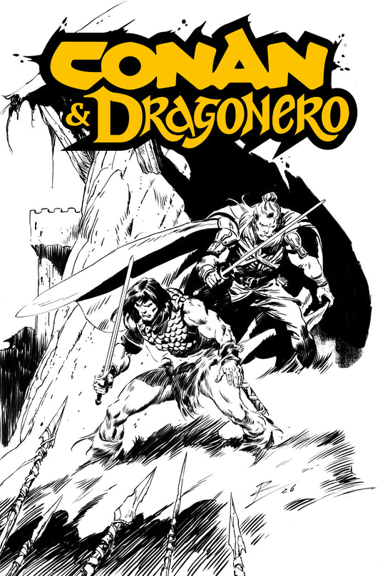 CONAN & DRAGONERO #1 SDCC EXCLUSIVE ROB DE LA TORRE INKS CARDSTOCK VAR